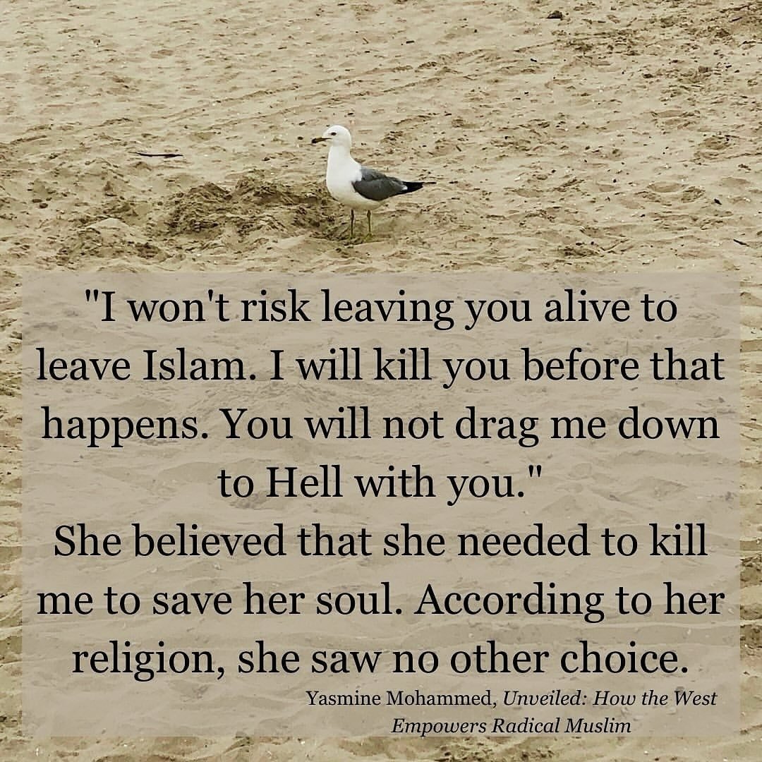 This from @yasmohammedxx and @unveiledxx 

&ldquo;How do you survive an ideology that worships death? How do you reason with a religion that is adamant that your salvation relies on your full submission and subjugation? How do you fight a cult that i