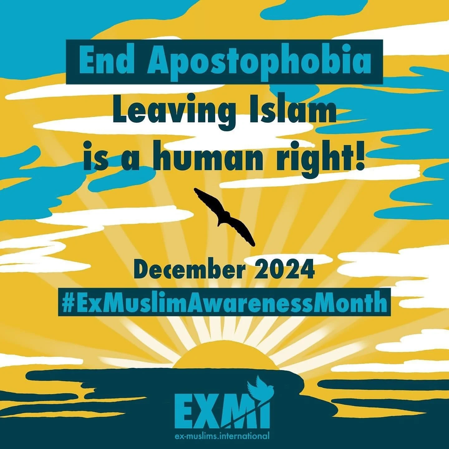 Repost from @haramdoodles 
I&rsquo;m an ExMuslim. Of course I honor December as #ExMuslimAwarenessMonth! ❤️

📣 This year, we&rsquo;re calling to #EndApostophobia: Because leaving Islam, or any religion, is a human right! 

Apostophobia, or the fear,