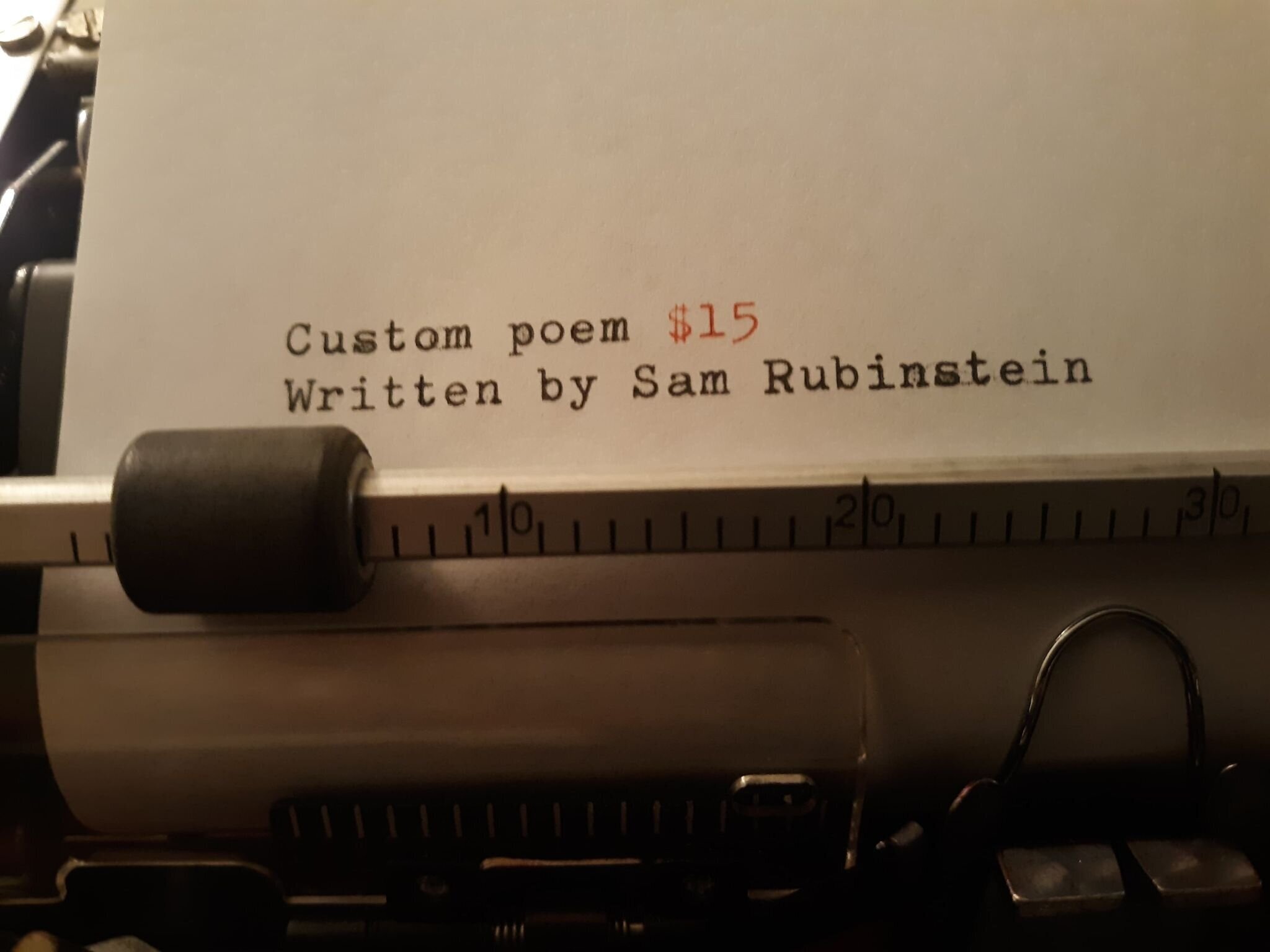 Custom Typed Poems
