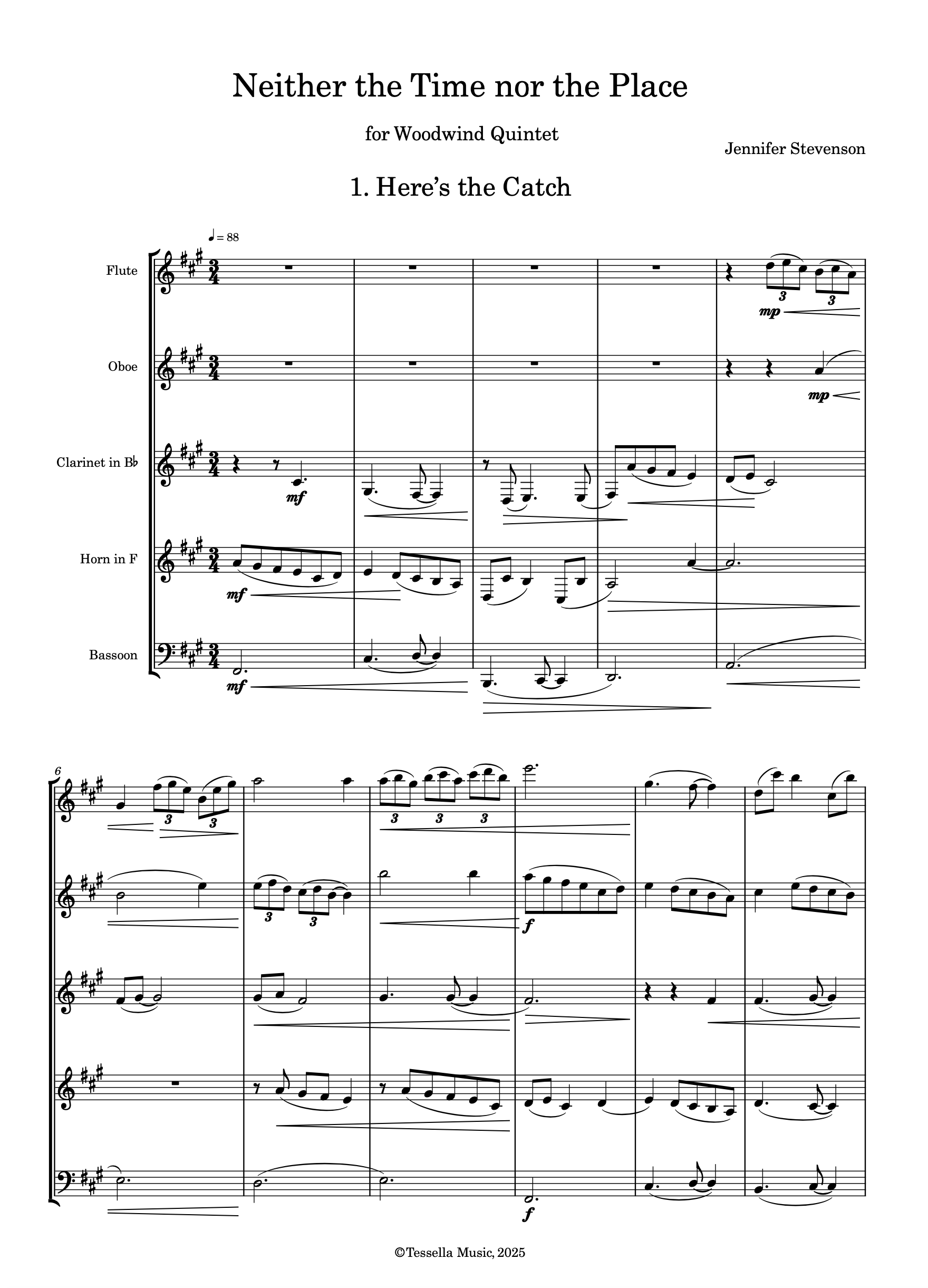 Neither the Time nor the Place for Woodwind Quintet