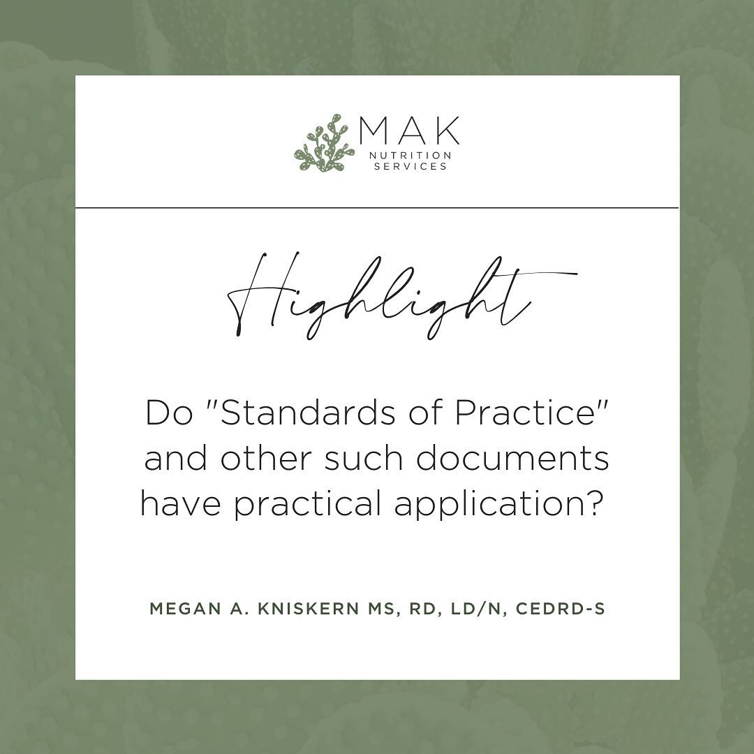 The Realities of &ldquo;Standards of Practice&rdquo; in Practical Application?!

Diving right in this morning to finally highlight the updated Eating Disorder Standards of Practice 2020 paper I was honored to co-author with @tambeasrd and @healingkit