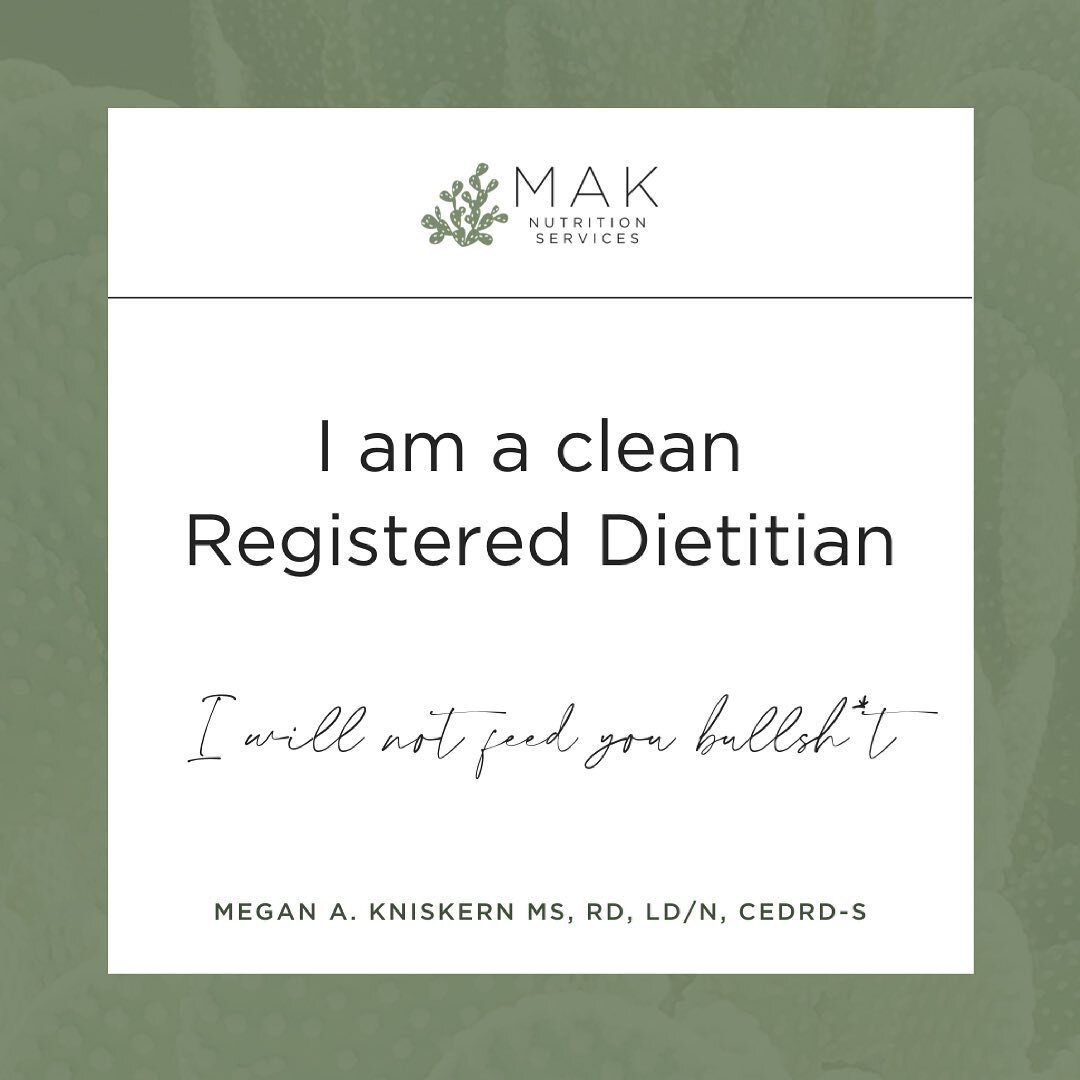 No BS RD! 🙋&zwj;♀️

What do I mean?  I mean that language matters, and so does context and nuance when it comes to our relationships with food. 

RDs have historically contributed to harmful messaging through attachment to diet-culture (what are &ld