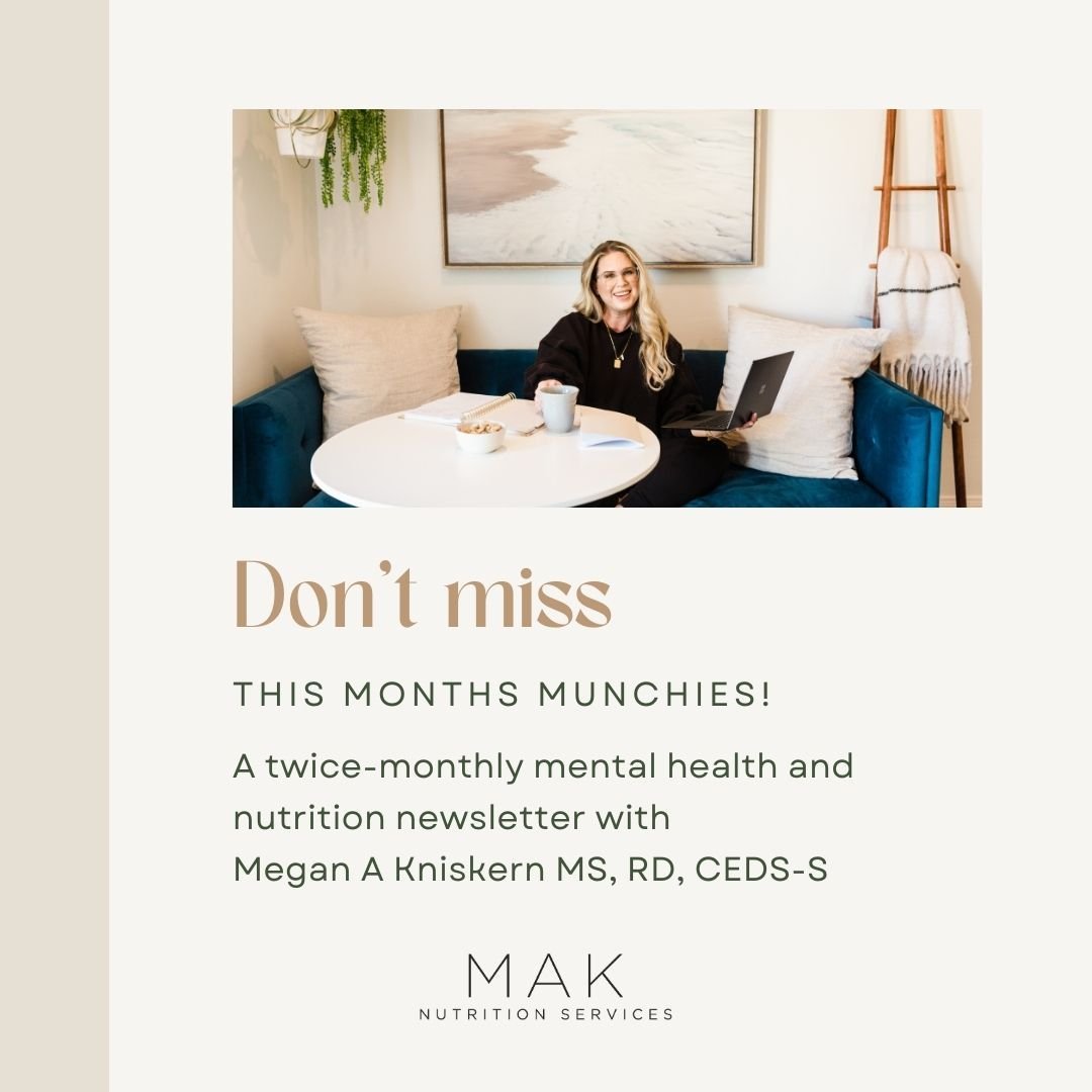 OUT TODAY! Are you signed up for Munchies? A quick sign up (link in bio) gets you free resources to elevate your dietetics practice!

#rd #rdn #rdchat #rdsofinstagram #newletter #dietetics