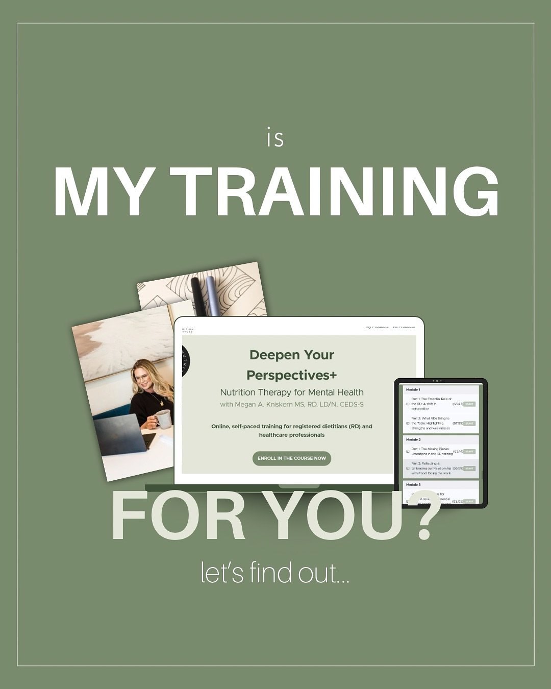 ✨ Imagine this... 

Walking into a session with a client and feeling fully prepared to handle their complex history of eating disorders, substance use, or co-occurring mental health concerns. Knowing exactly how to navigate conversations about body i