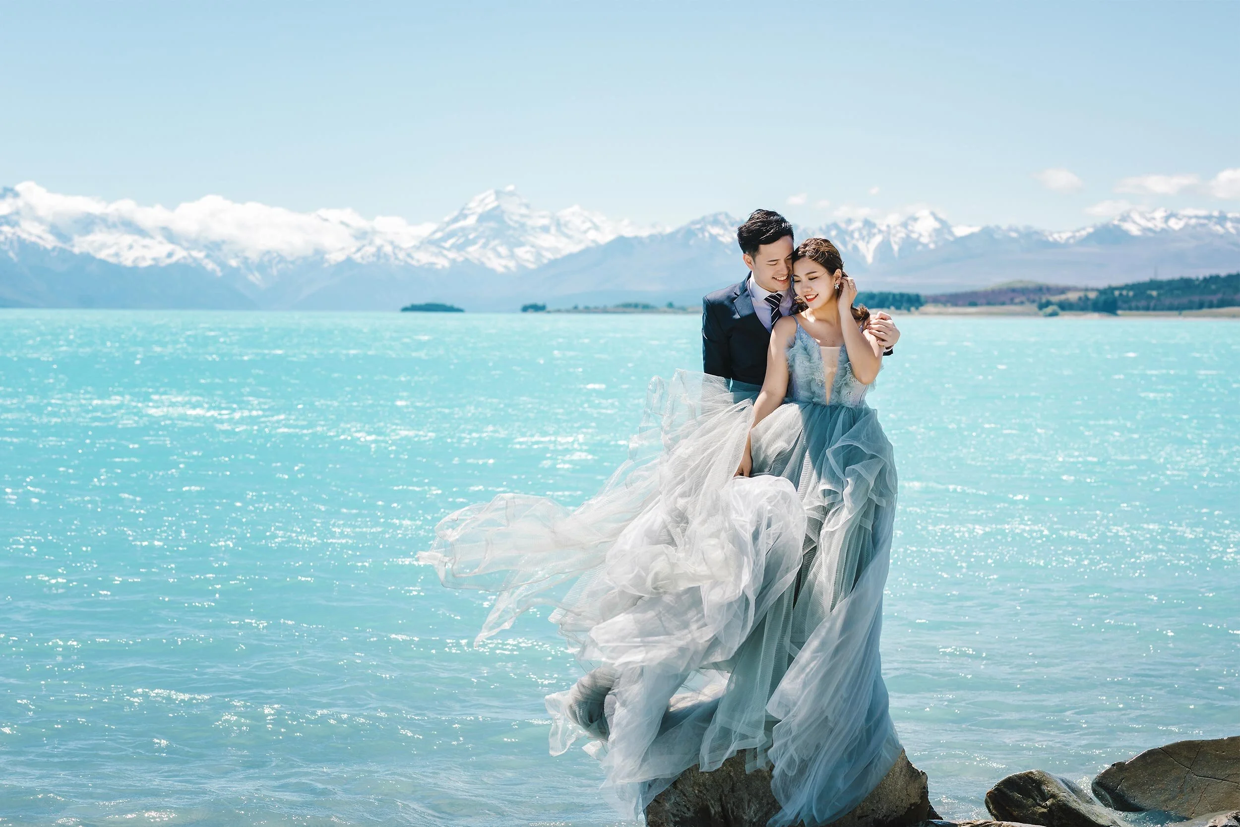 Lake Pukaki Mt Cook Wedding Photoshoot