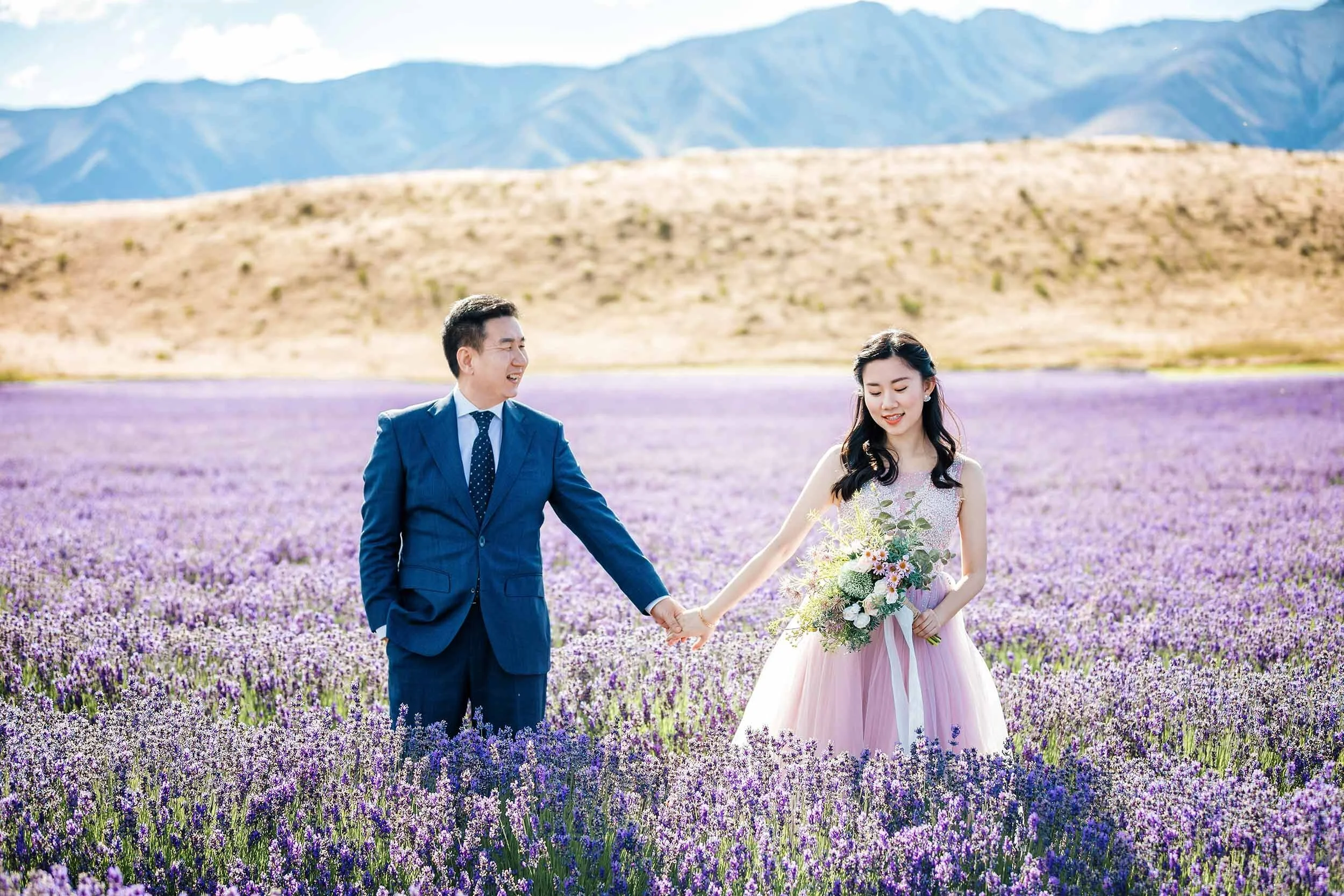 NZ Alpine Lavender Wedding Photoshoot