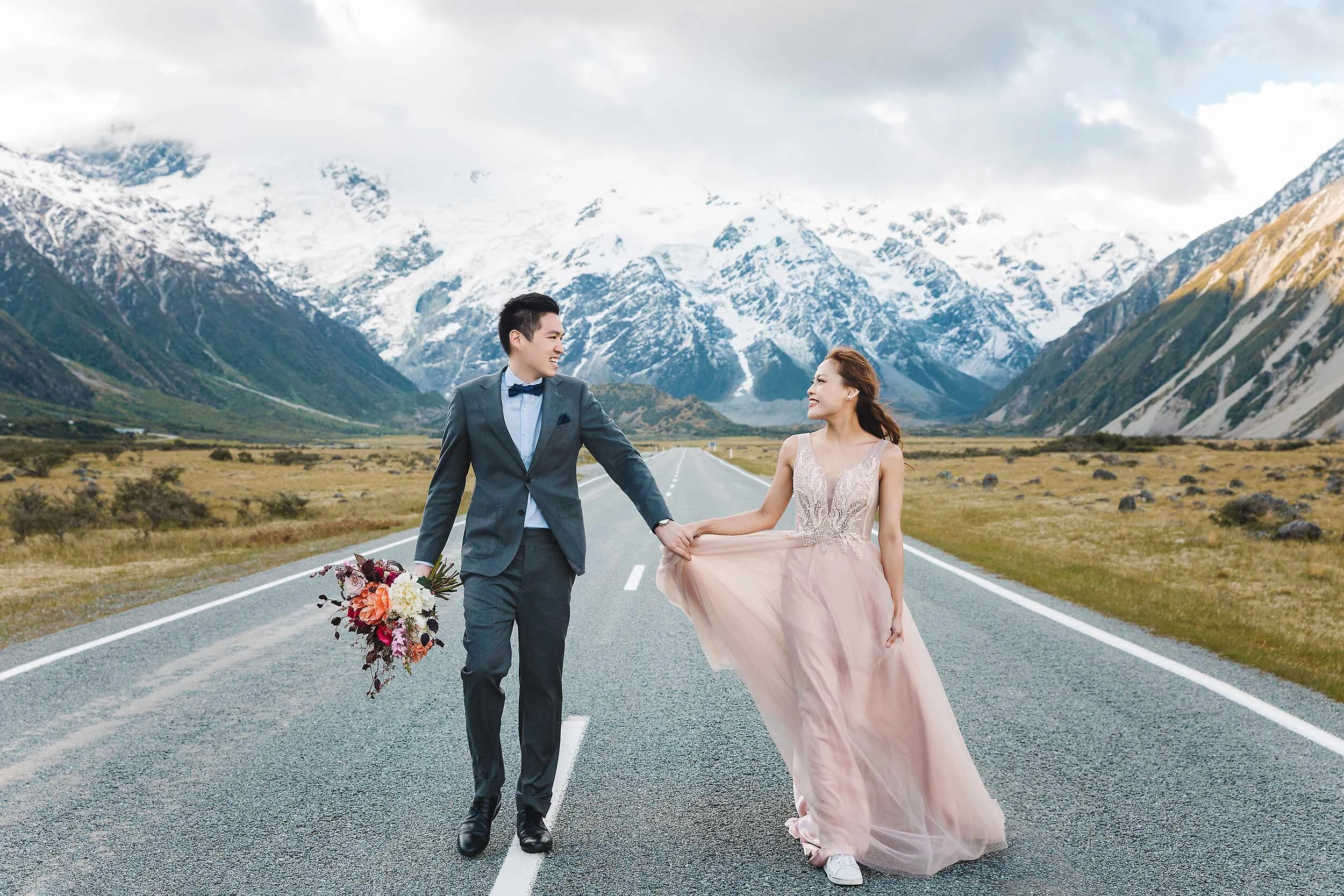 Mt Cook Highway Wedding Photoshoot