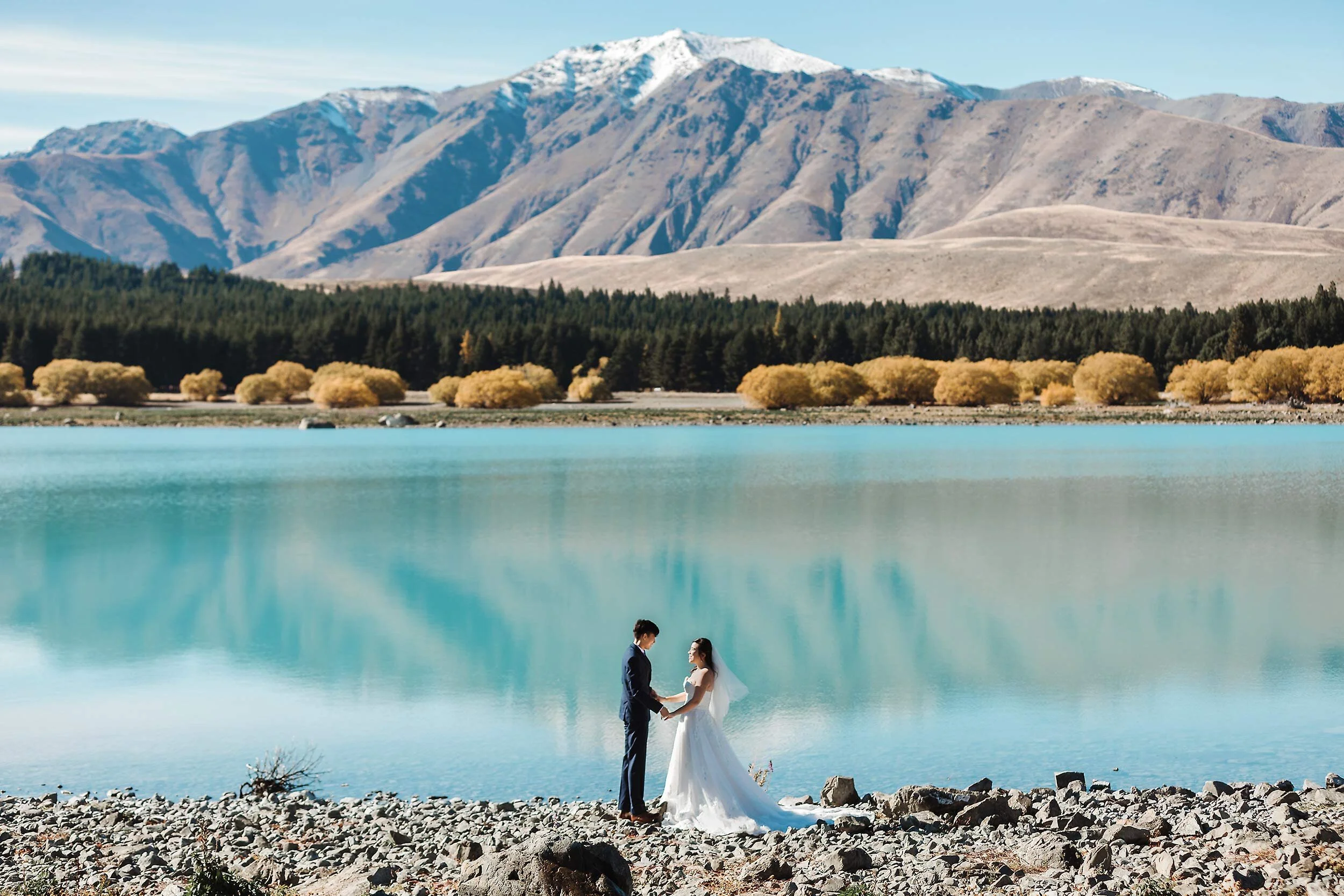 Lake Tekapo Lake Reflection Wedding Photography