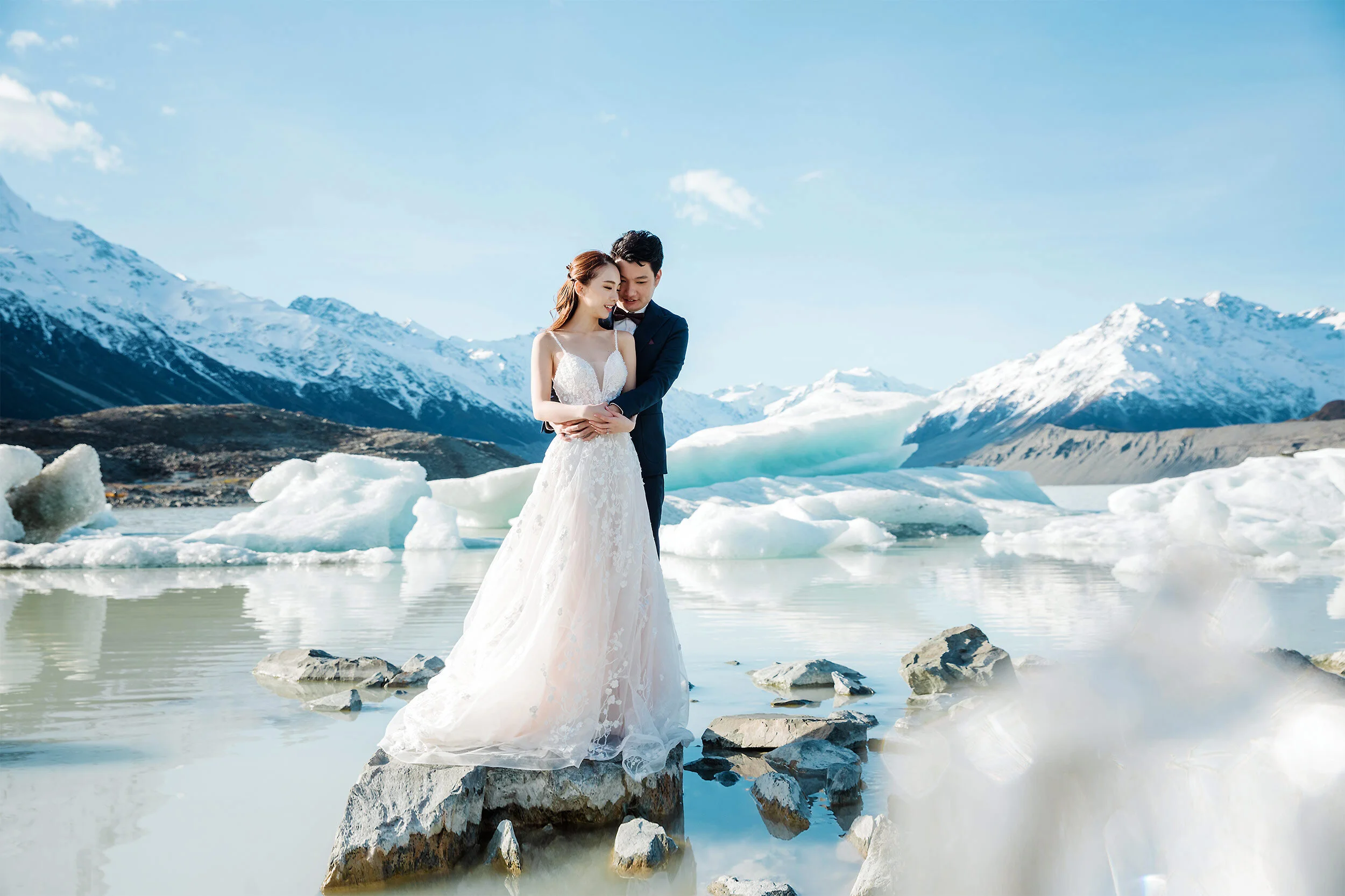 Mt Cook Ice Glacier Wedding Photoshoot