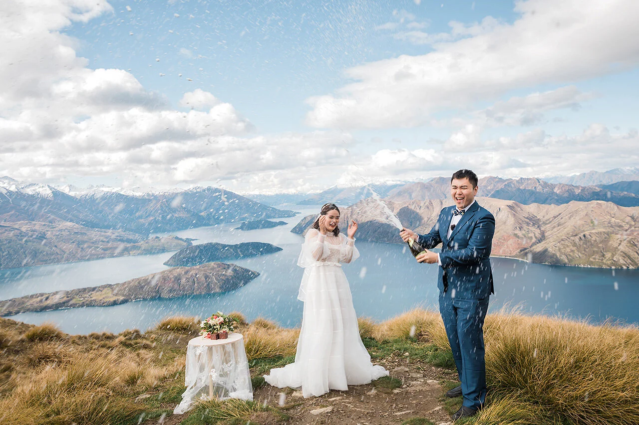 Wanaka Mt Roy Helicopter Elopement Wedding (CHEN &amp; HU)