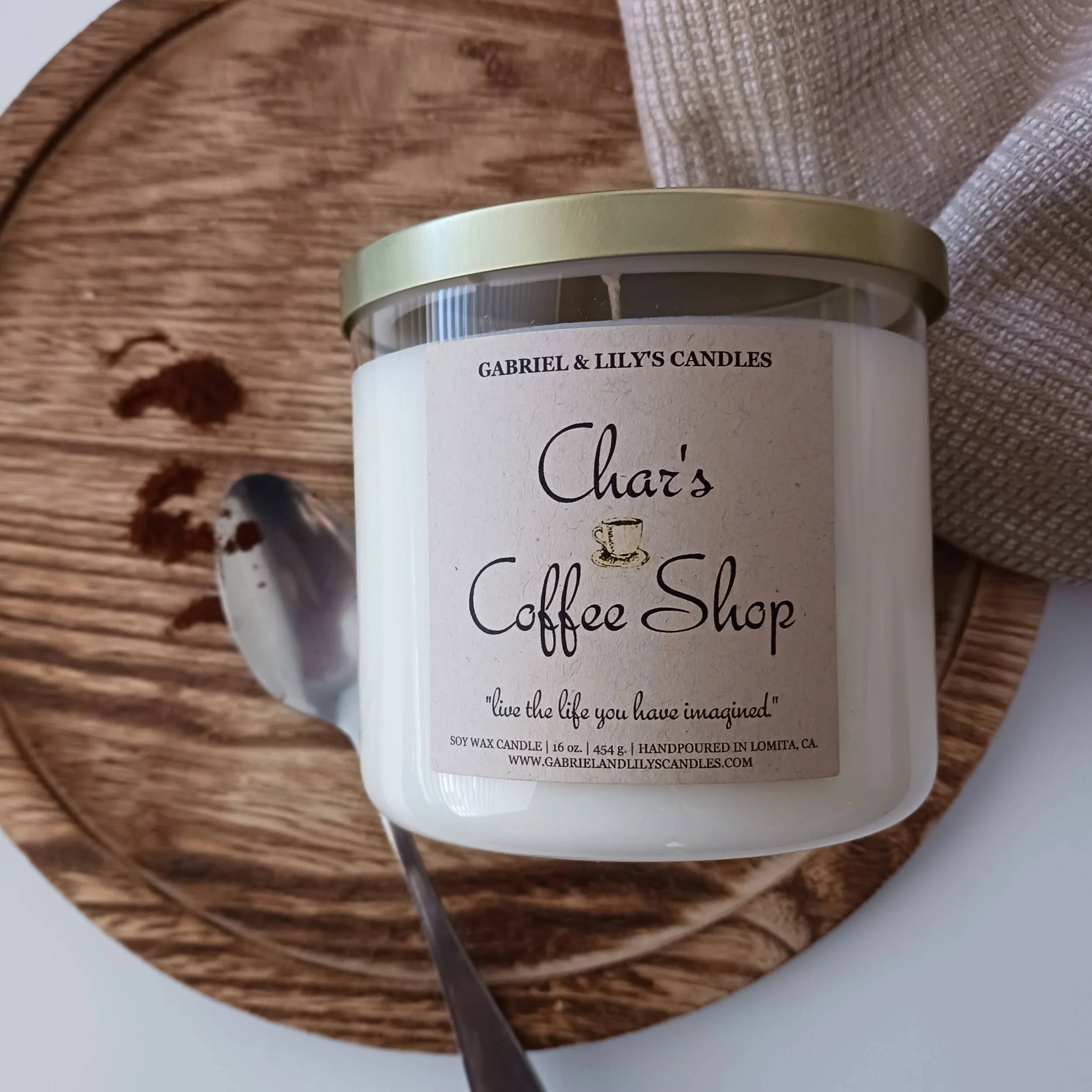 char's coffee chop scented candle | made in California