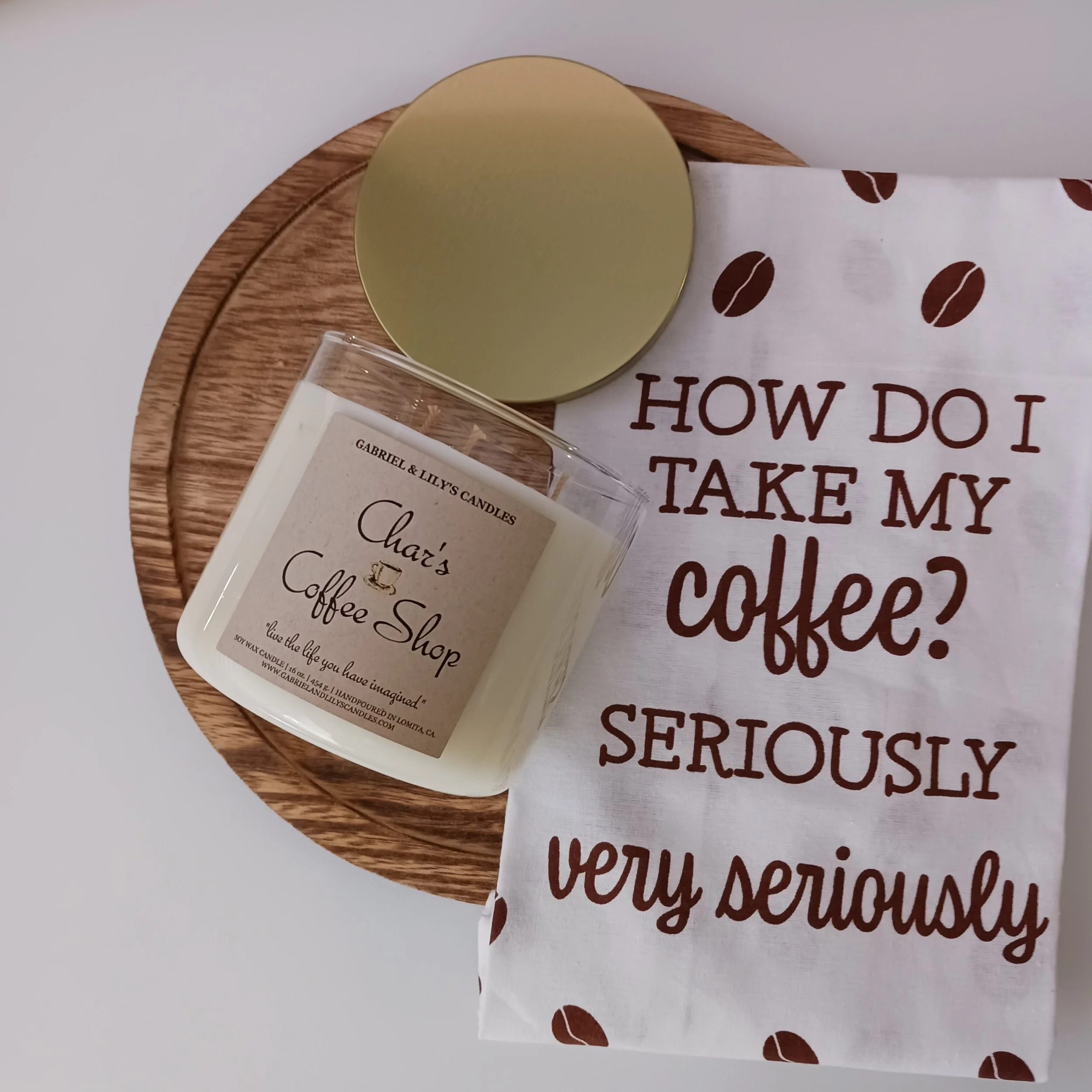 char's coffee chop scented candle | made in California