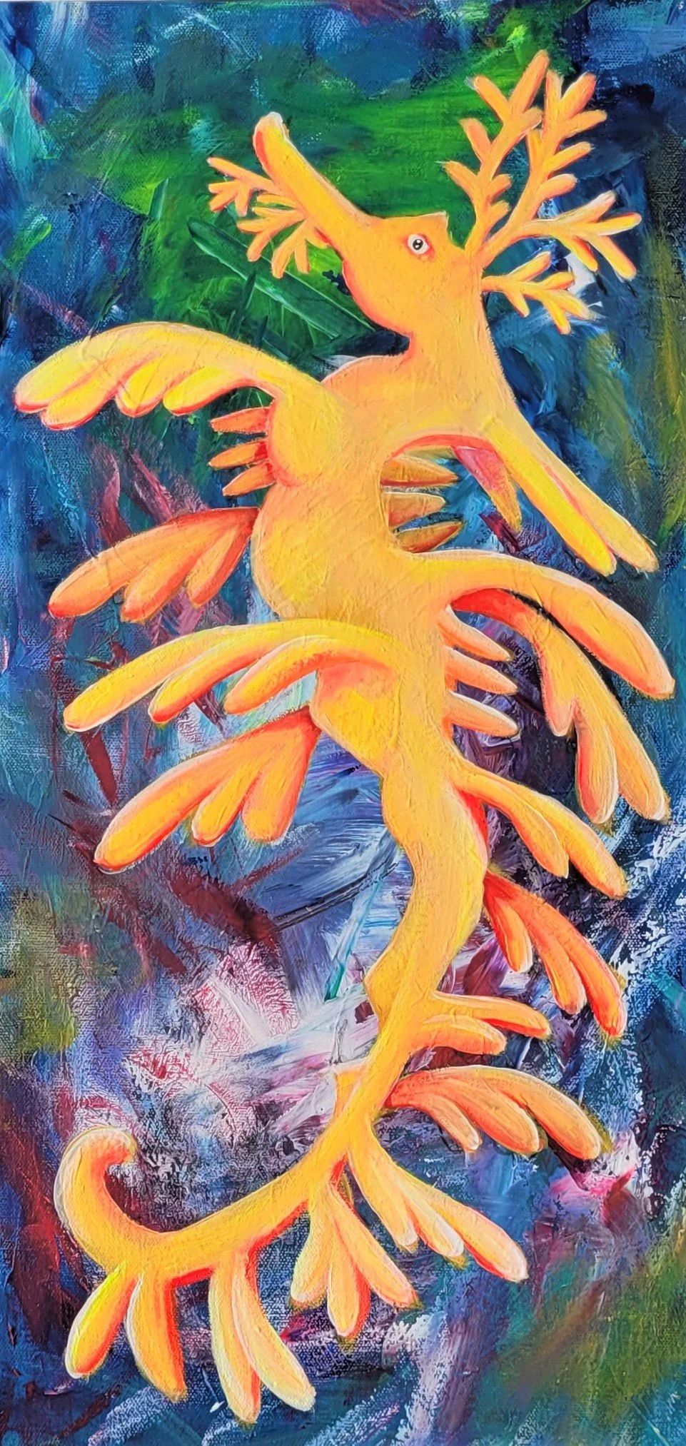 Sea Dragon - 12" x 18" acrylic on canvas