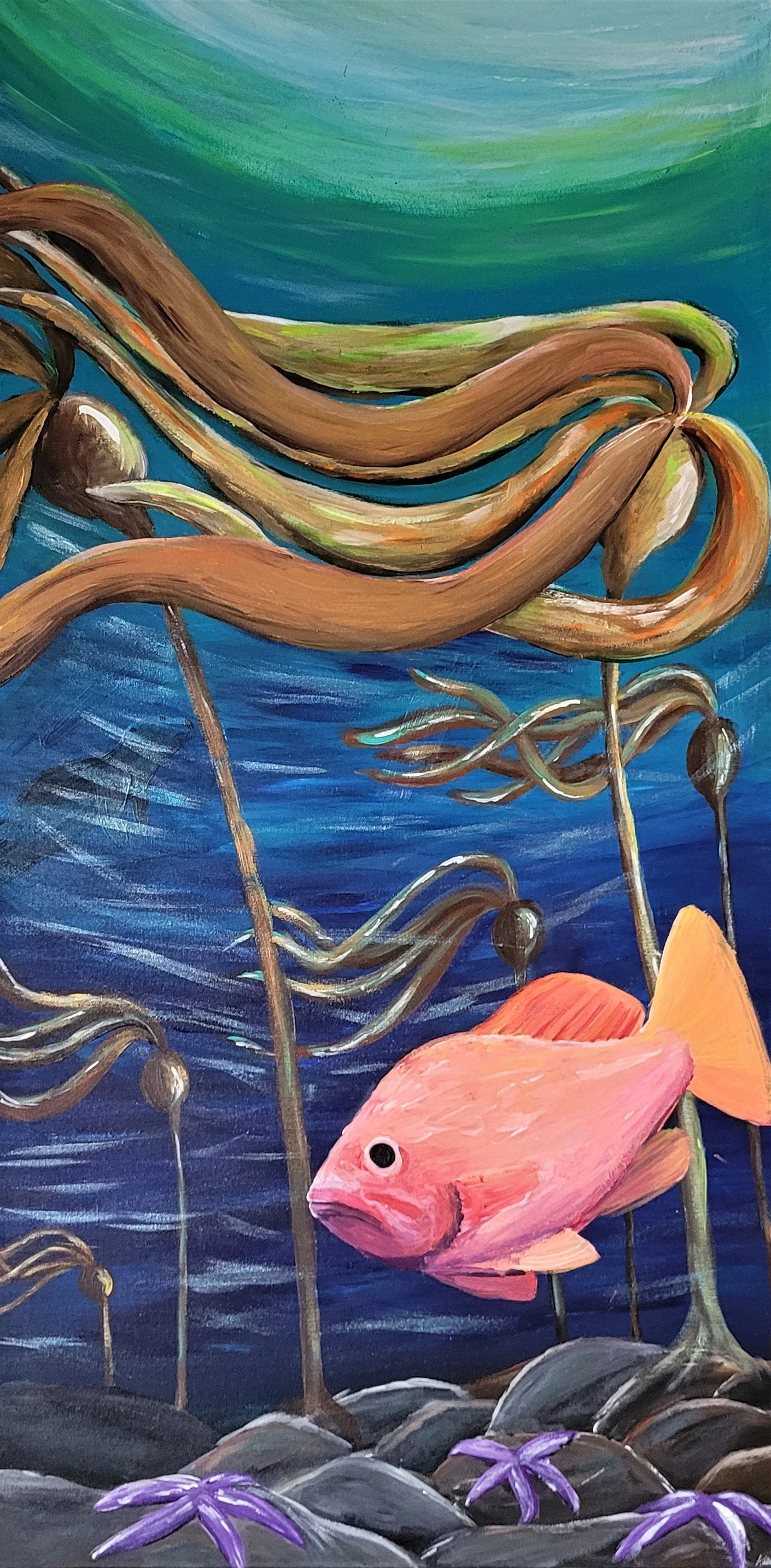 Underwater Garden - 18" x 36" acrylic on canvas