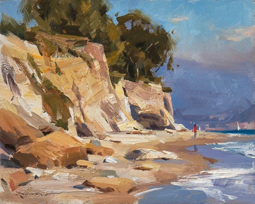 Sand Walls and the Sea • 8 x 10