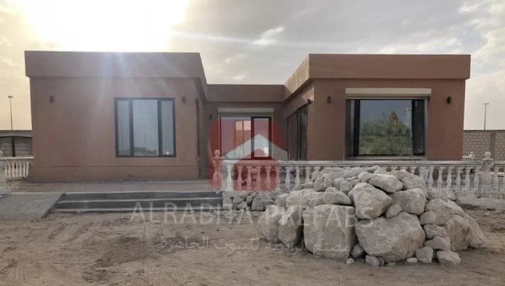 Prefabricated house executed by Alrabita Prefab Co. بيت جاهز مسبق الصنع تم تنفيذه من قبل مصنع الرابطة للبيوت الجاهزة