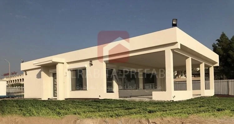 Prefabricated chalet executed by Alrabita Prefab Co. شاليه جاهز مسبق الصنع تم تنفيذه من قبل مصنع الرابطة للبيوت الجاهزة