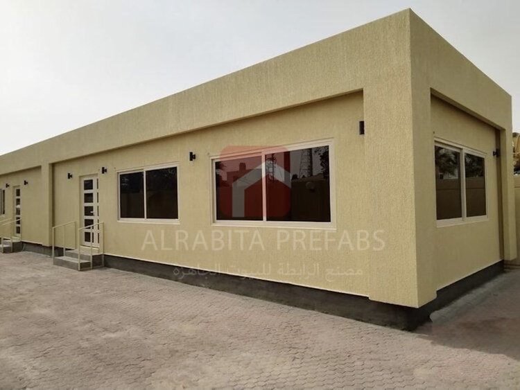 Prefabricated building executed by Alrabita Prefab Co. مبنى جاهز مسبق الصنع تم تنفيذه من قبل مصنع الرابطة للبيوت الجاهزة
