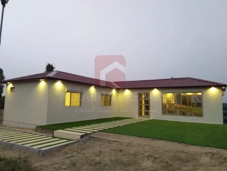 Prefabricated house executed by Alrabita Prefab Co. بيت جاهز مسبق الصنع تم تنفيذه من قبل مصنع الرابطة للبيوت الجاهزة