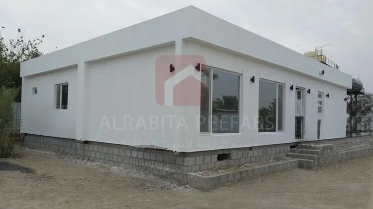 Prefabricated chalet executed by Alrabita Prefab Co. شاليه جاهز مسبق الصنع تم تنفيذه من قبل مصنع الرابطة للبيوت الجاهزة