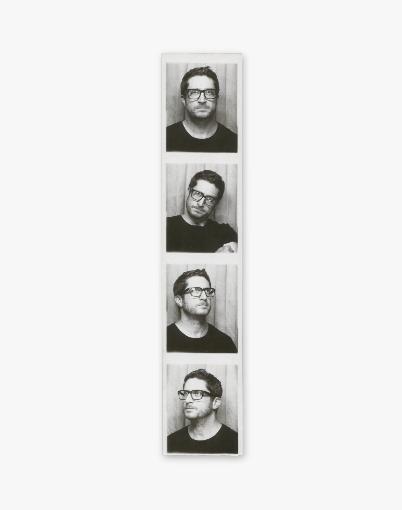 Self-Portrait Photo Booth: New York, New York July 11, 2016 200mm x 40mm (Approximate Dimensions) Analog Photo Booth Print New York, New York 2016.07.11@ElVezTribecaNYC © David Greg Harth