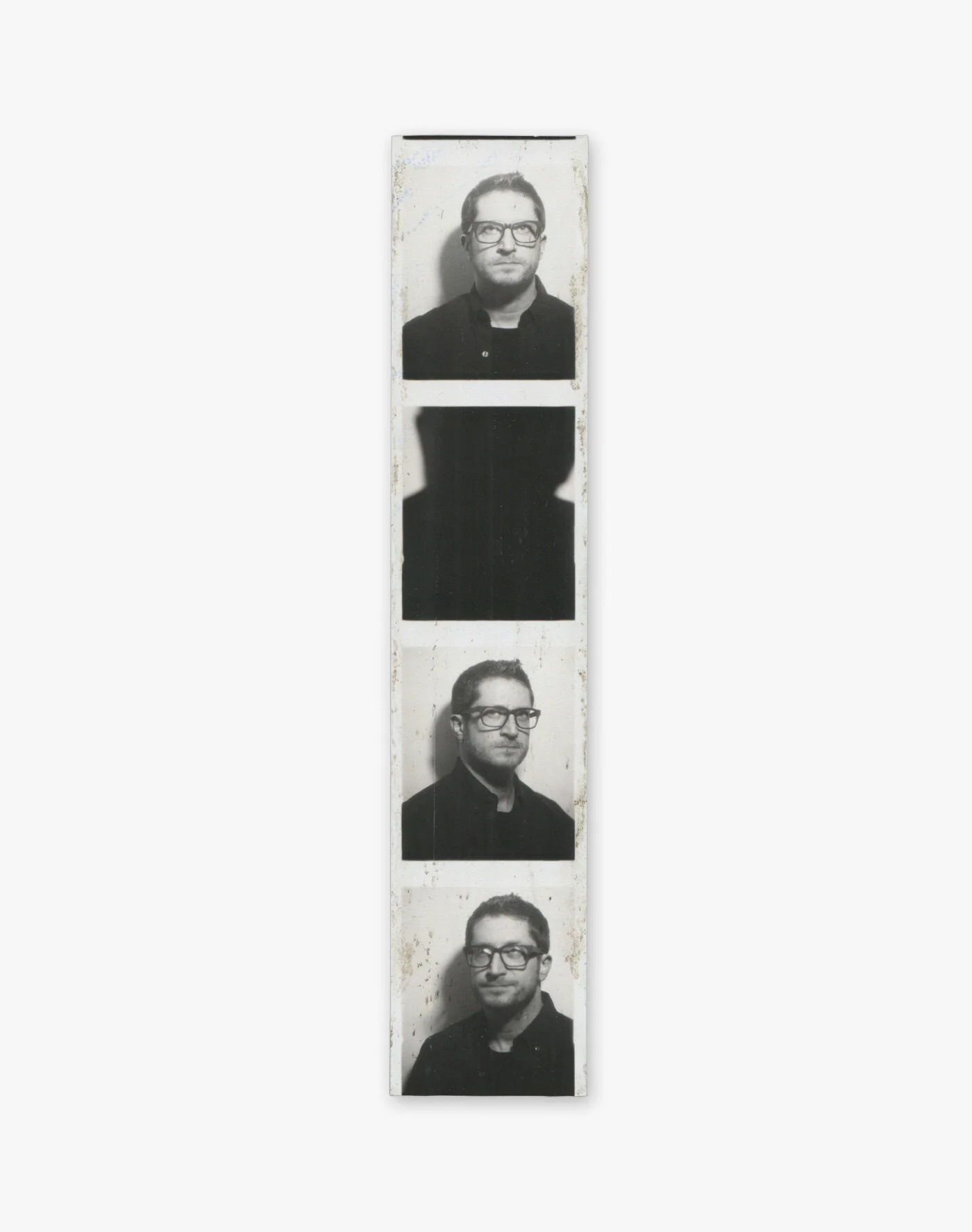 Self-Portrait Photo Booth: New York, New York March 24, 2015 200mm x 40mm (Approximate Dimensions) Analog Photo Booth Print New York, New York 2015.03.24@BubbysTribecaNYC © David Greg Harth
