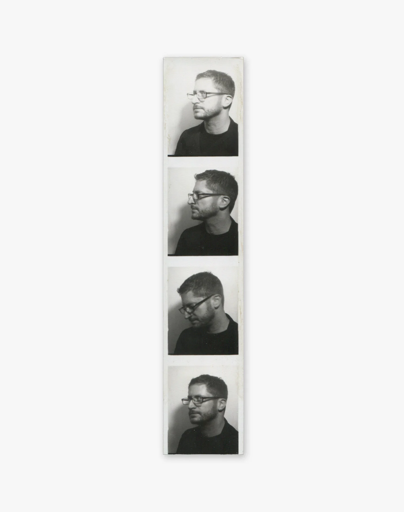Self-Portrait Photo Booth: New York, New York May, 2012 200mm x 40mm (Approximate Dimensions) Analog Photo Booth Print Brooklyn, New York 2012.05@BubbysTribecaNYC © David Greg Harth