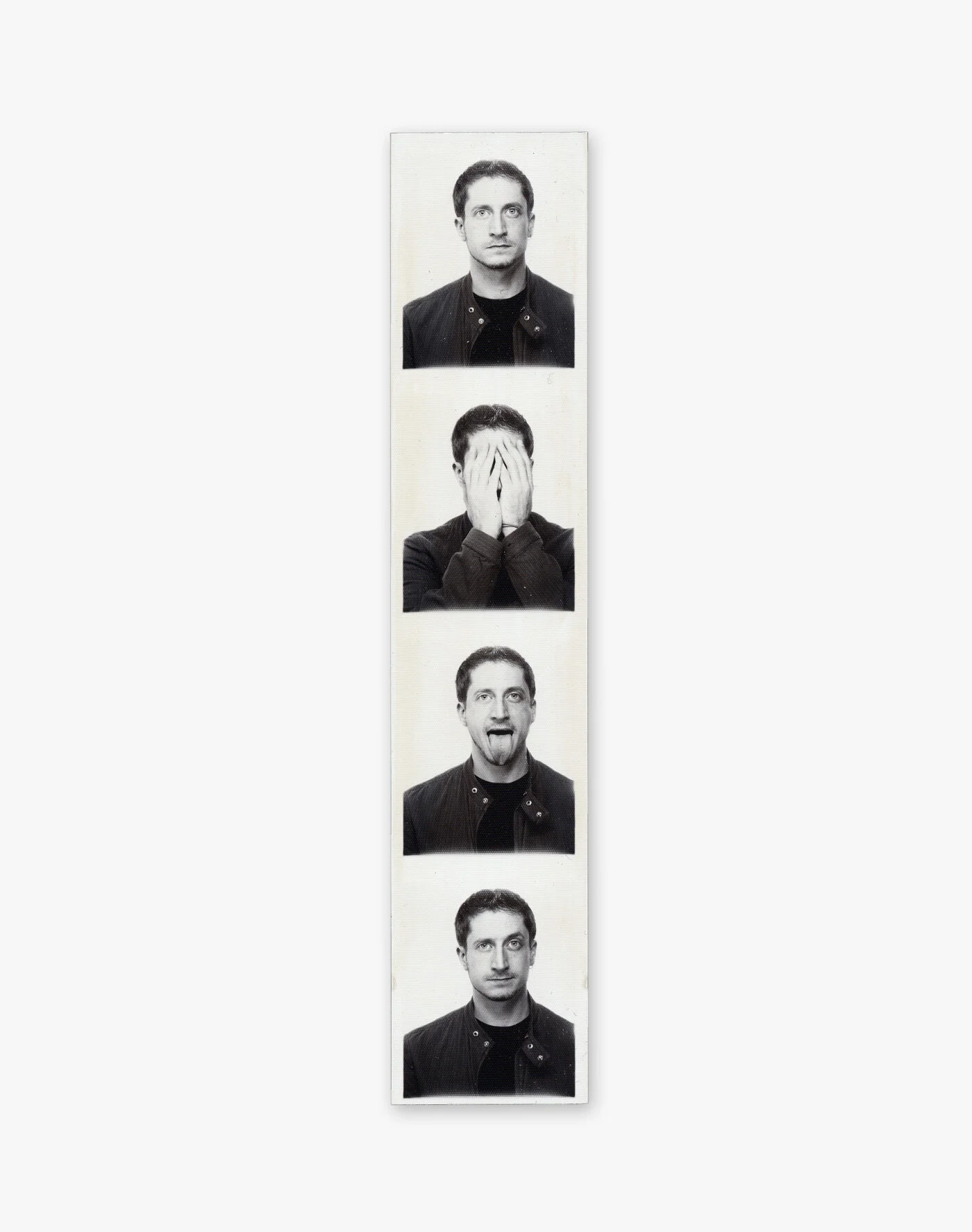 Self-Portrait Photo Booth: BAM Brooklyn October 4, 2003 200mm x 40mm (Approximate Dimensions) Analog Photo Booth Print Brooklyn, New York 2003.10.04.16.00@BAMBrooklynNYC © David Greg Harth