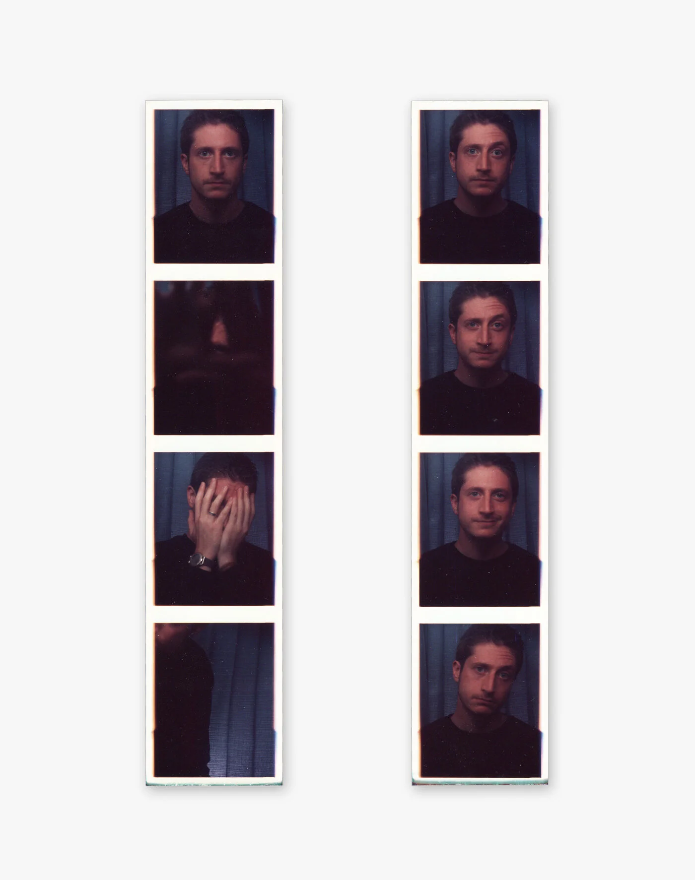 Self-Portrait Photo Booth: Lima, Ohio July 3, 2000 200mm x 40mm (Approximate Dimensions) Analog Photo Booth Print Lima, Ohio Left to right: 2000.07.03.15.30@LimaOhio 2000.07.03.15.35@LimaOhio © David Greg Harth