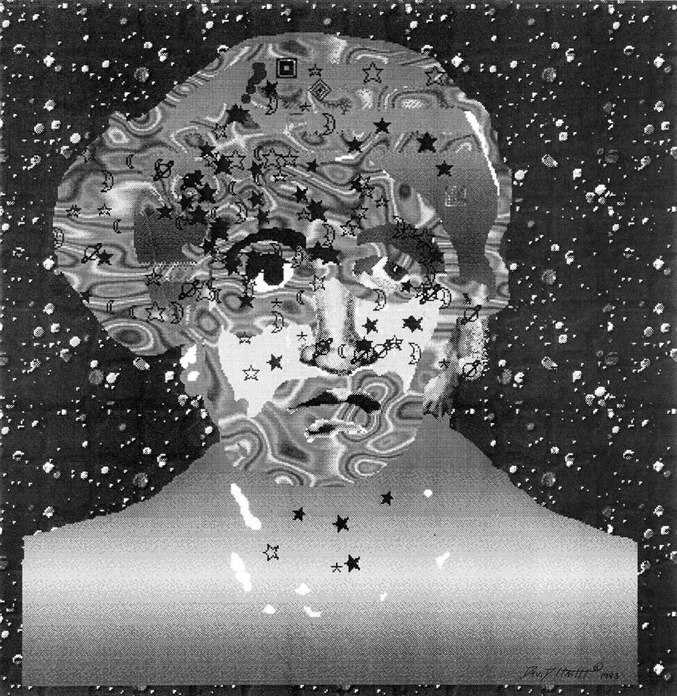 Self-Portrait: Night 1993 587.375mm x 574.675mm / 23.125" x 22.625" Cannon Color Fiery Print New City, New York 93.04.05.20:00:00@NewCityNY ©&nbsp;David Greg Harth