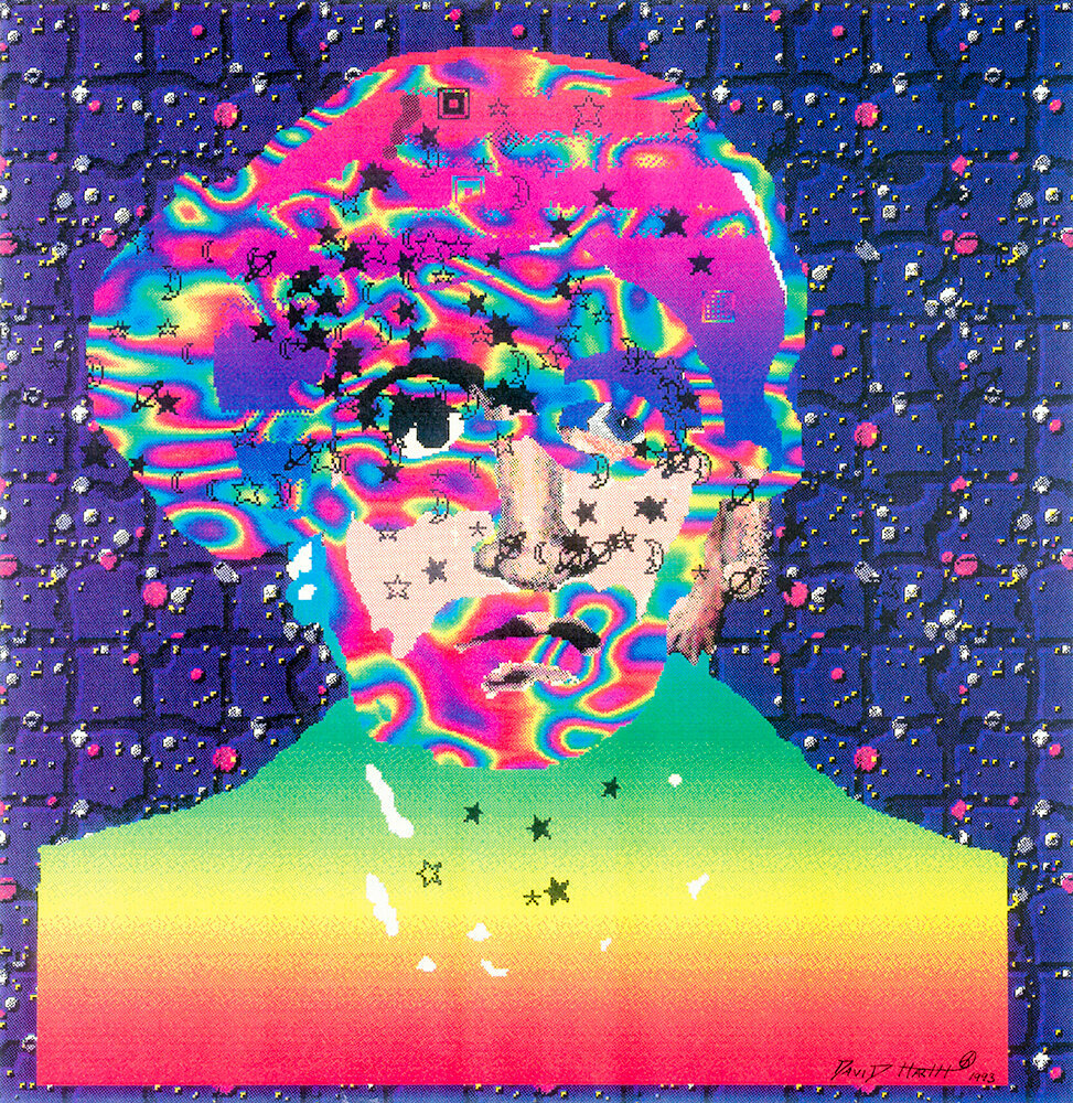 Self-Portrait: Day 1993 587.375mm x 574.675mm / 23.125" x 22.625" Cannon Color Fiery Print New City, New York 93.04.05.20:00:00@NewCityNY ©&nbsp;David Greg Harth