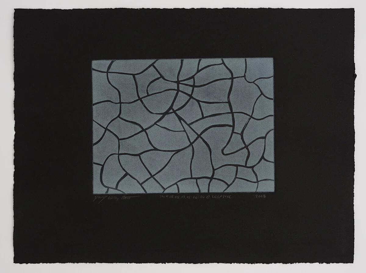 Thinkways #080517150000 Copper Etching with Aquatint, Graphic Chemical Ink on Somerset Black Velvet Paper Paper: 282.57mm x 374.65mm / 11.125” x 14.75” Image: 149.22mm x 200.02mm / 5.875” x 7.875” May 17, 2008 New York, New York 08.05.17.15:00:00@LESPNYC © David Greg Harth