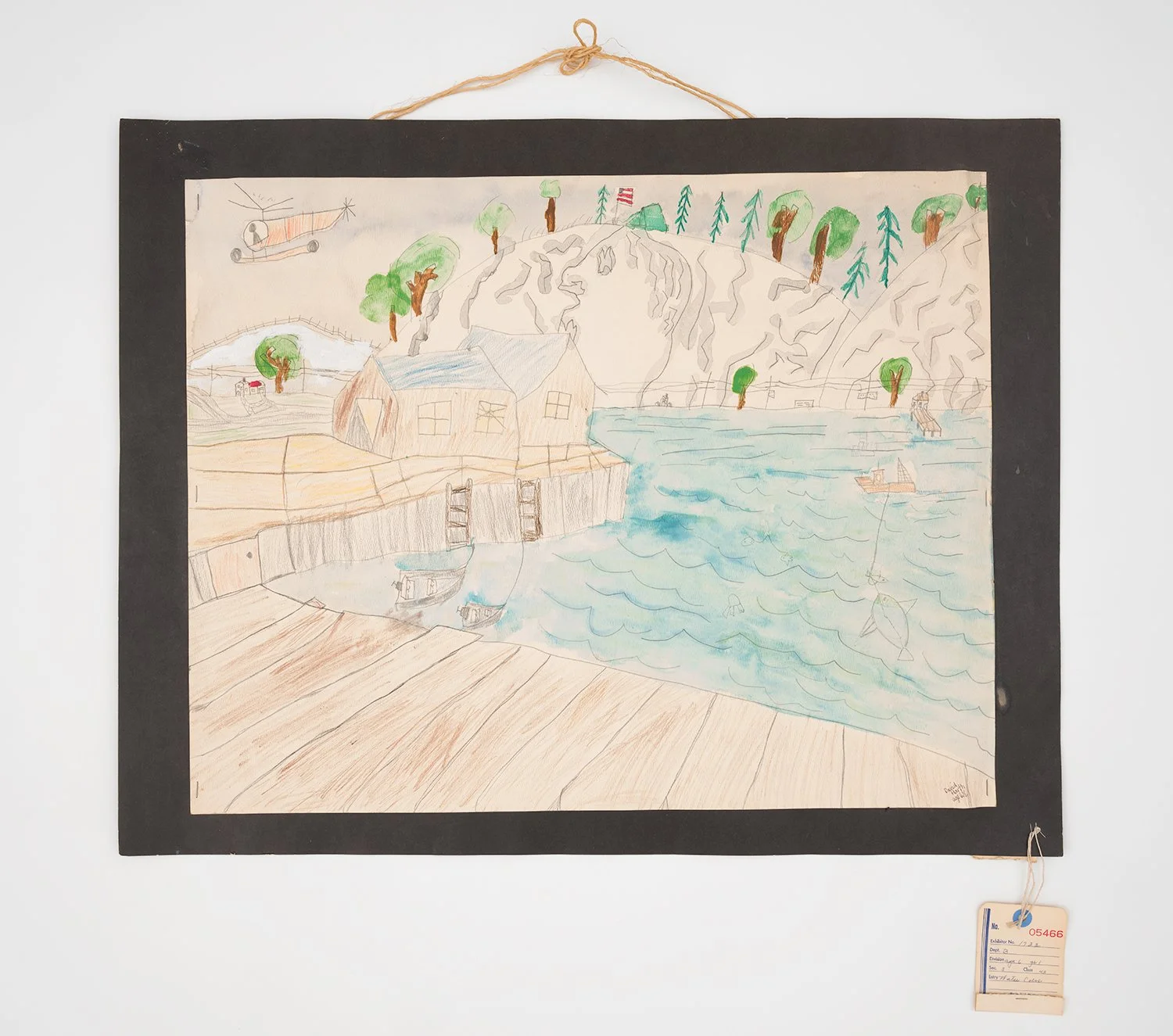 Untitled (Dockside Harbor) Pencil and Watercolor on Paper Measurements coming soon 1981 New York 1981@NewYork © David Greg Harth