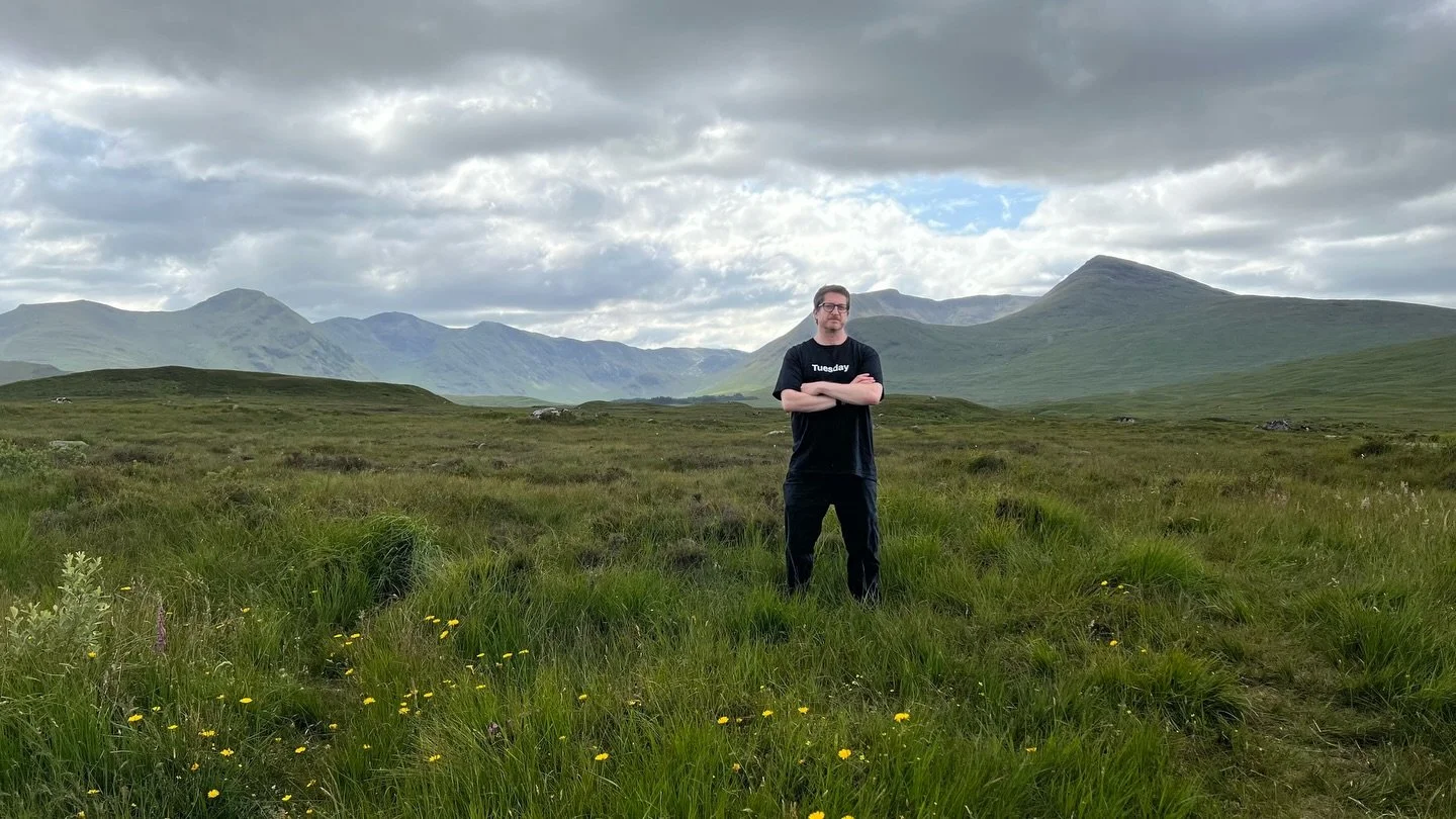 &mdash;⁣⁣⁣⁣⁣⁣⁣⁣⁣⁣⁣⁣⁣
Today is Tuesday. Here I am in my Tuesday shirt.
&mdash;⁣⁣⁣⁣⁣⁣⁣⁣⁣⁣⁣⁣⁣
A few months ago I made a trip to Scotland - While I was there I was often off the grid. I stayed off social media. I shut out the chaos for a bit. So I&rsquo;
