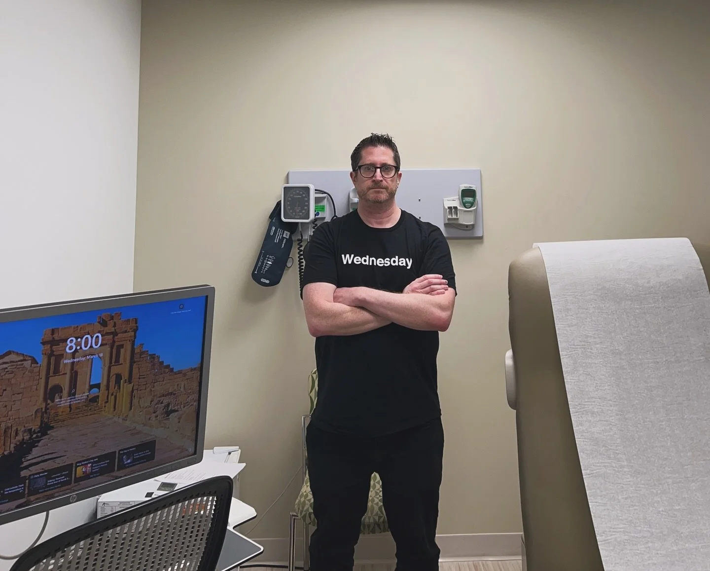 Today is Wednesday. Here I am in my Wednesday shirt. #art #davidgregharth #dayoftheweek