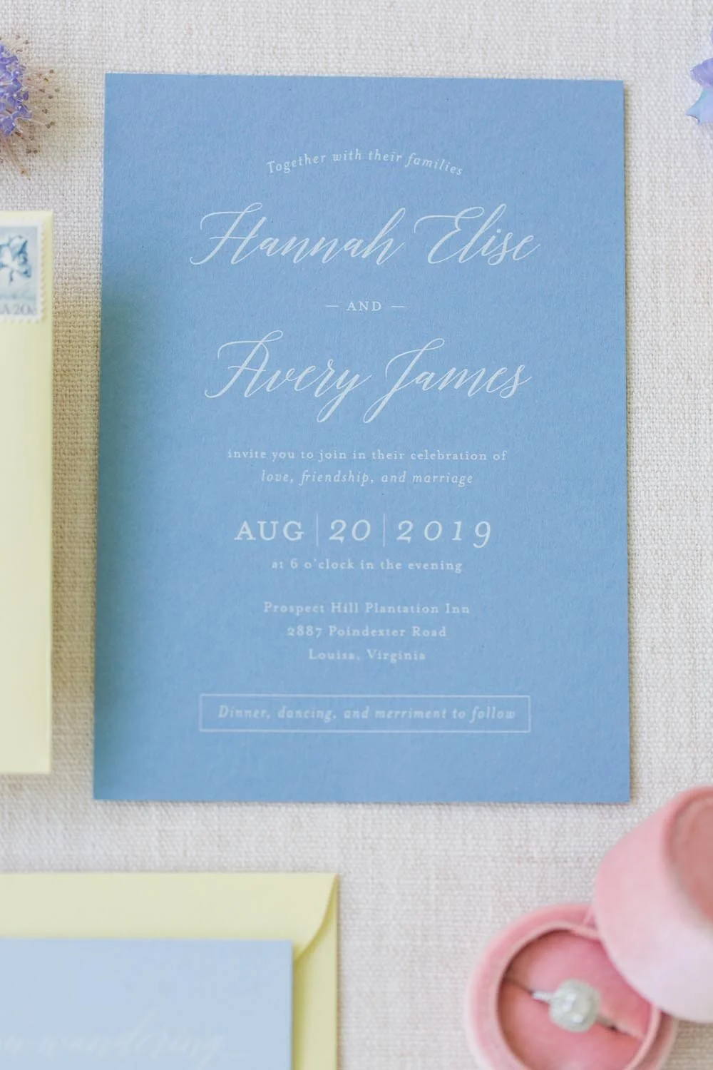 Summer Sky Styled Shoot Prospect Hill Plantation Inn, Louisa