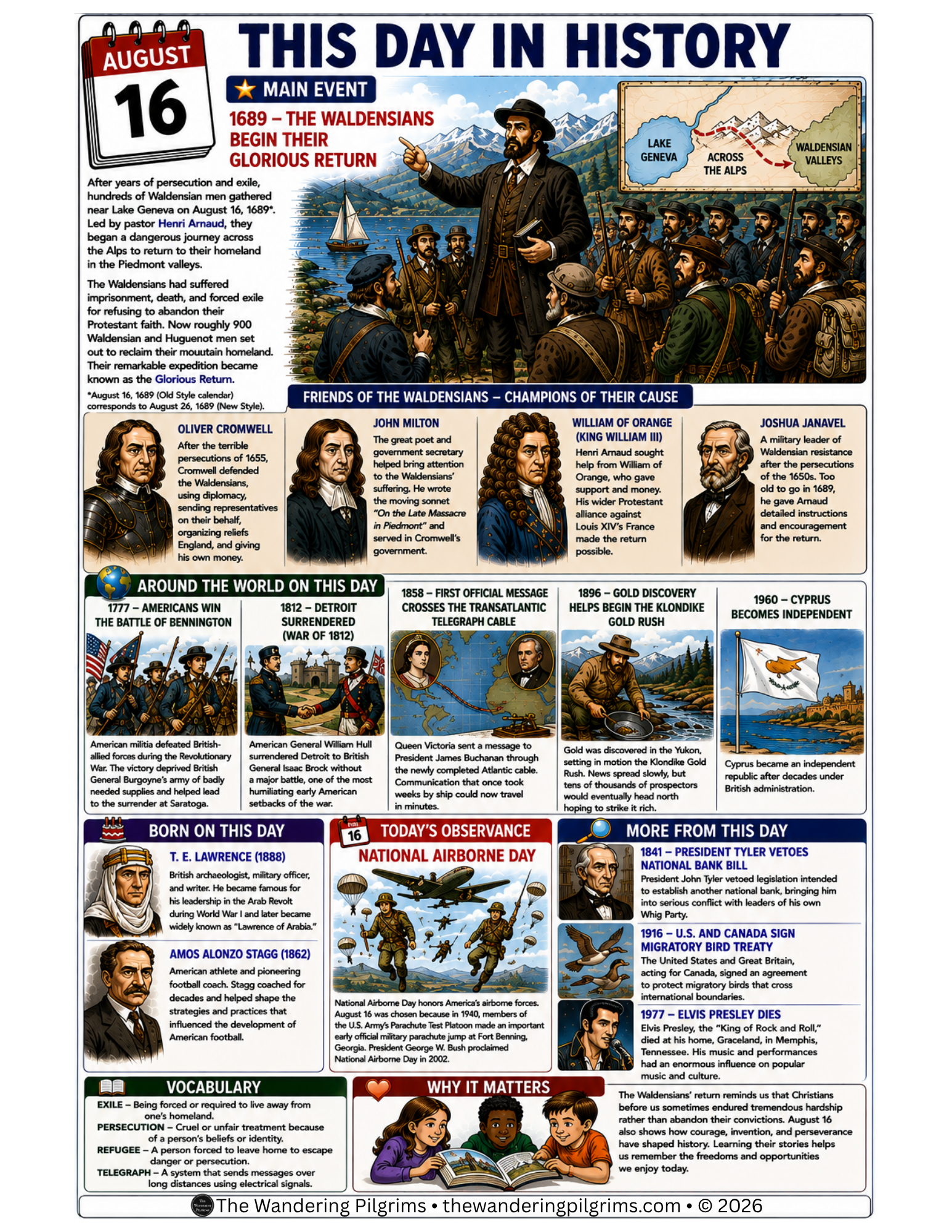This Day in History Printable Comic: August 16
