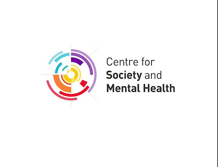 Logo of Centre for Society and Mental Health with colorful circular design
