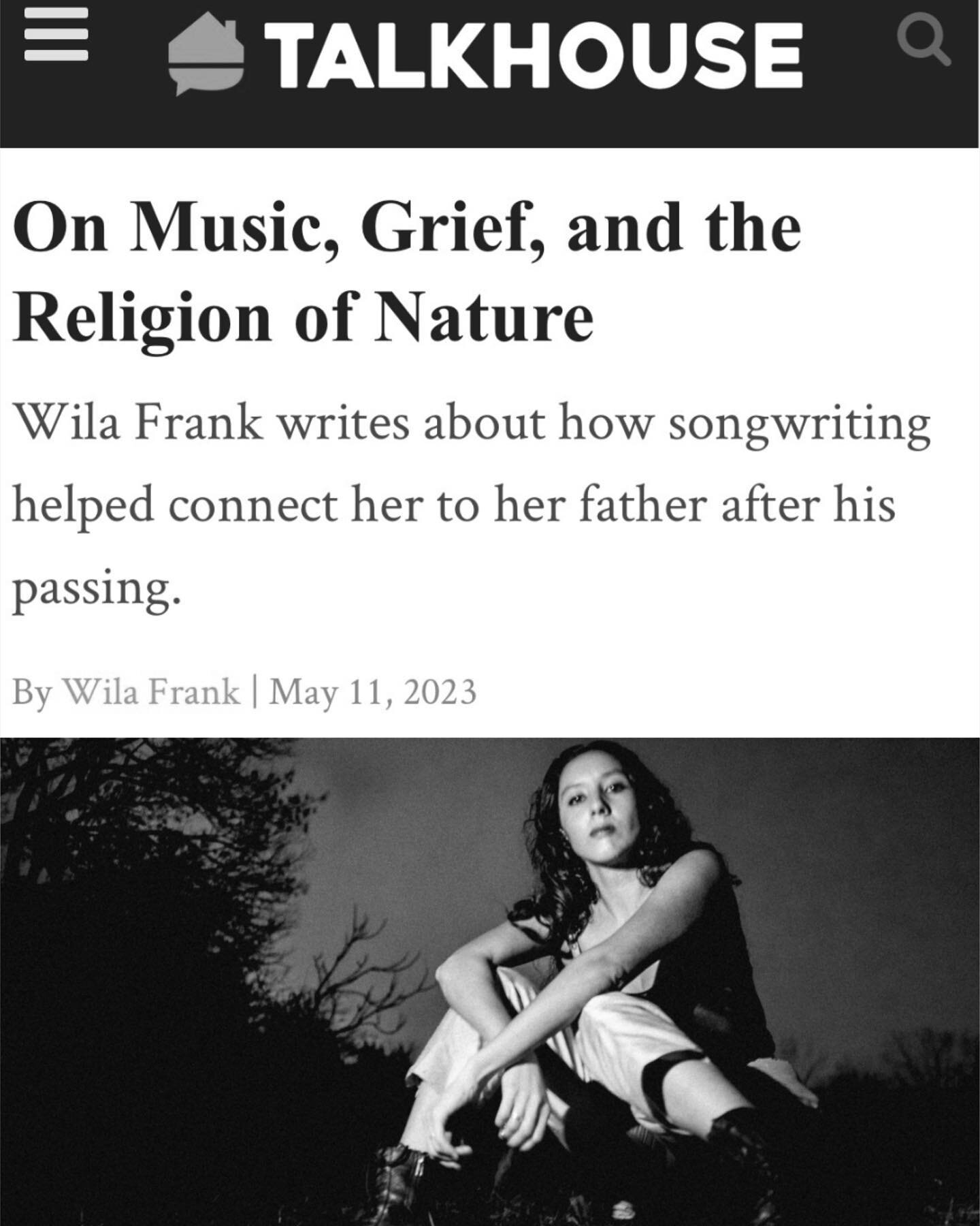I wrote an essay for @talkhouse about grief, love, nature, and the meaning behind the title track of Black Cloud. ▫️ You can read the whole thing through the link in my bio.