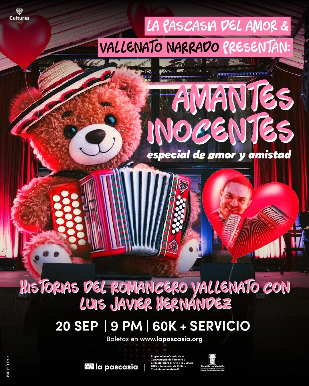 La Pascasia del amor y Vallenato Narrado presentan: AMANTES INOCENTES, especial de amor y amistad