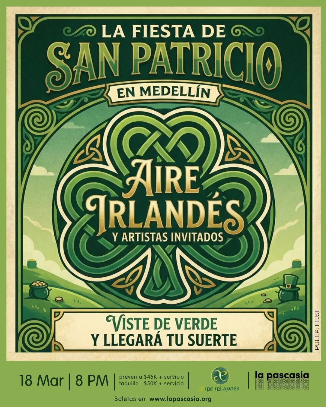 FIESTA DE SAN PATRICIO EN MEDELLÍN CON AIRE IRLANDÉS Y ARTISTAS INVITADOS