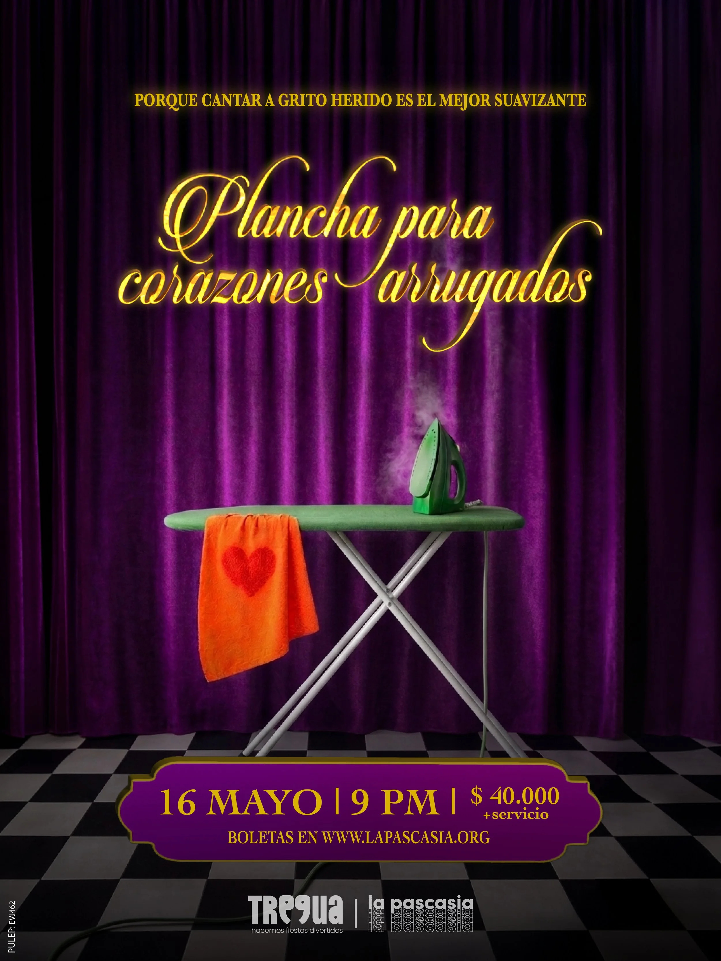 Plancha para corazones arrugados