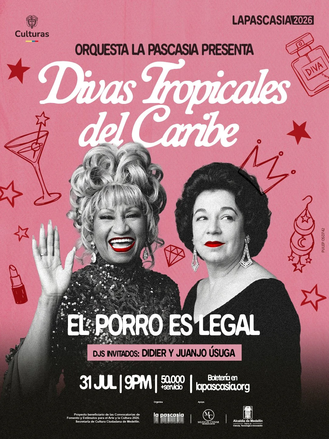 El Porro es Legal con Orquesta La Pascasia presenta: Divas Tropicales del Caribe