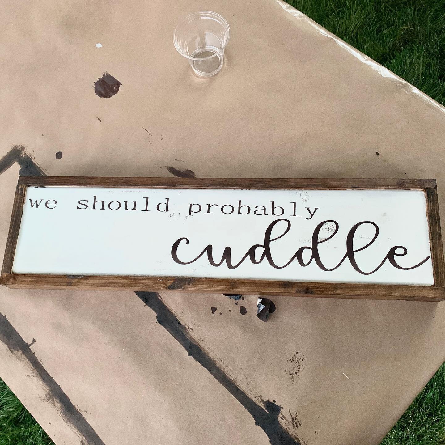 We should probably cuddle