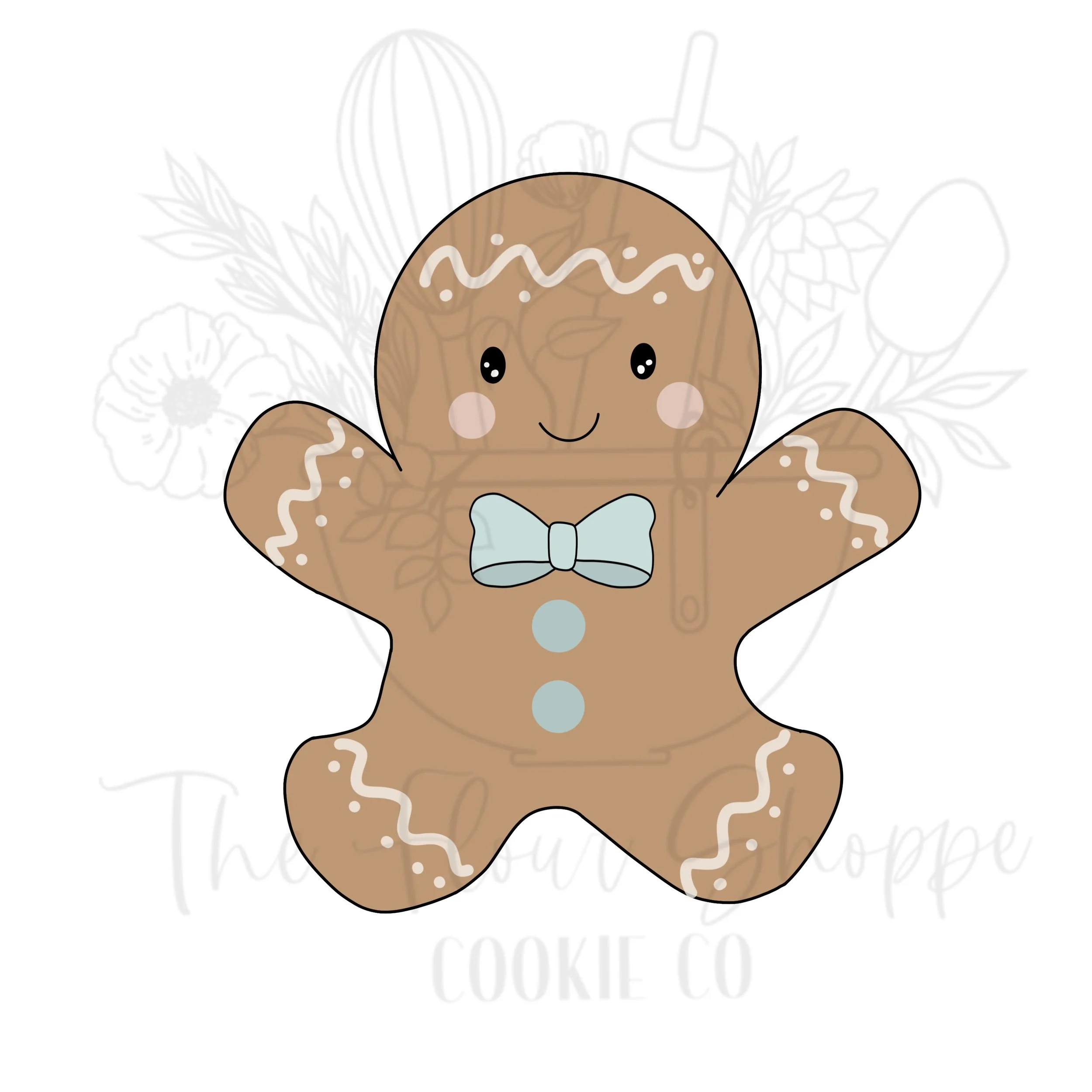 Gingerbread Boy 4 Cookie Cutter STL