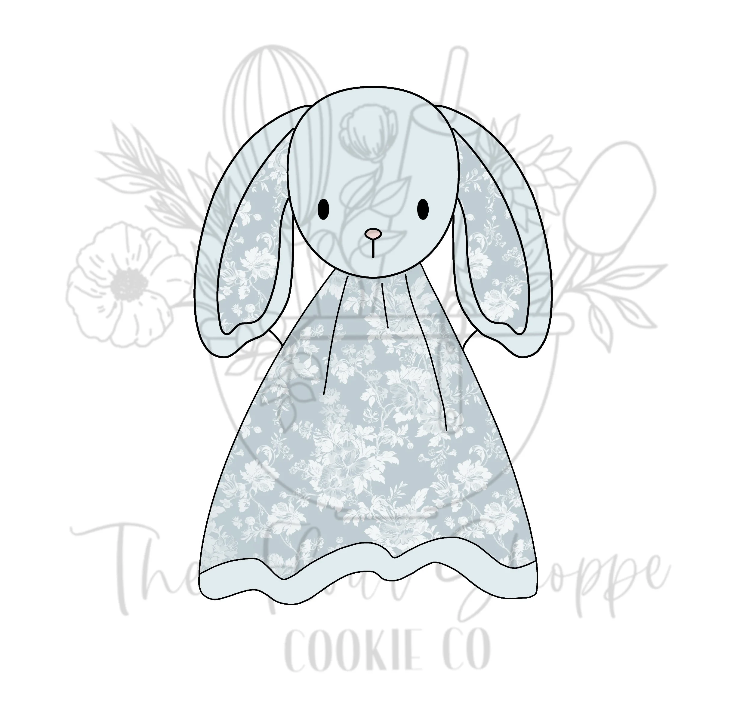 Bunny Lovie Baby Blanket Toy, Cookie Cutter STL