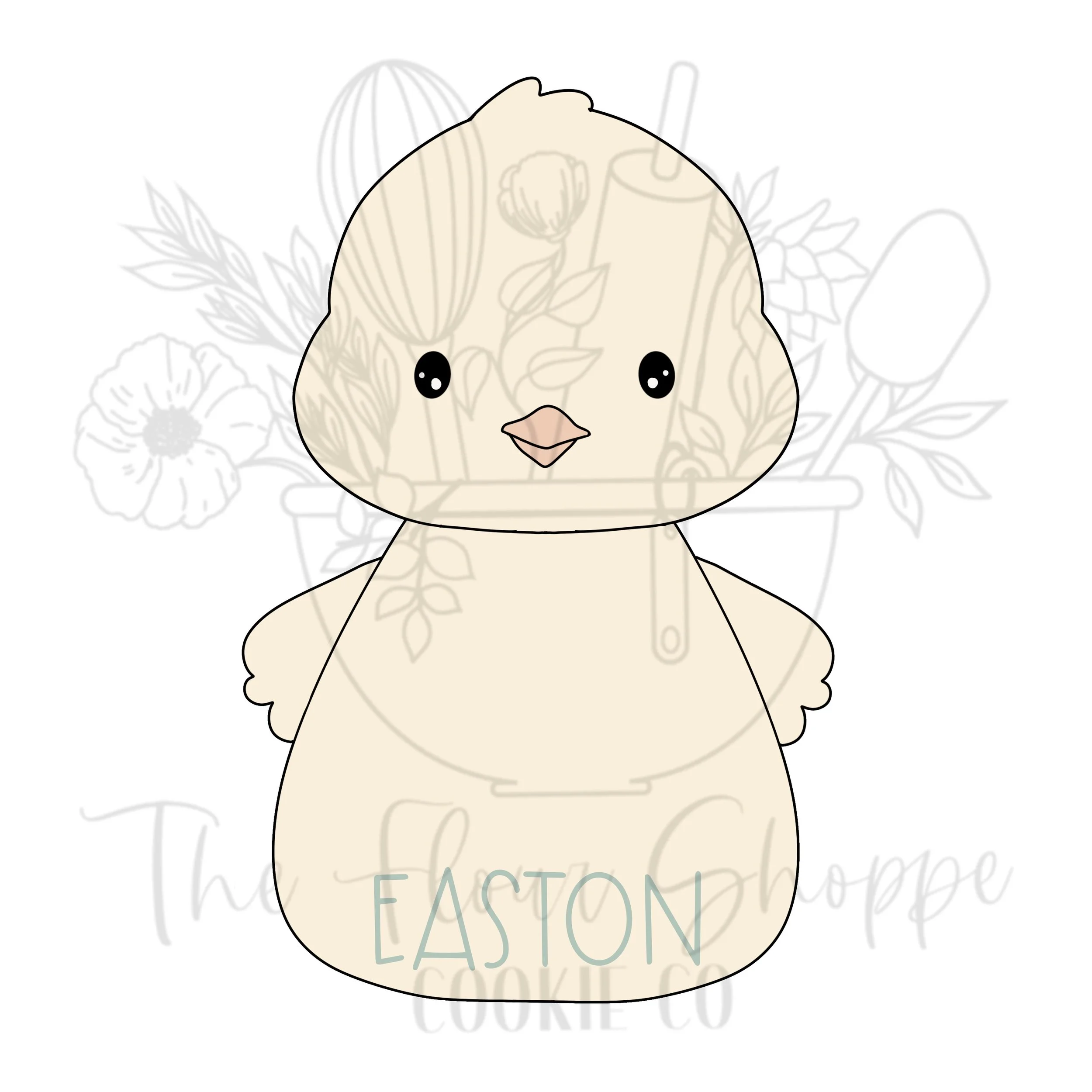 Round Chick 1, Easter Digital STL Cookie Cutter