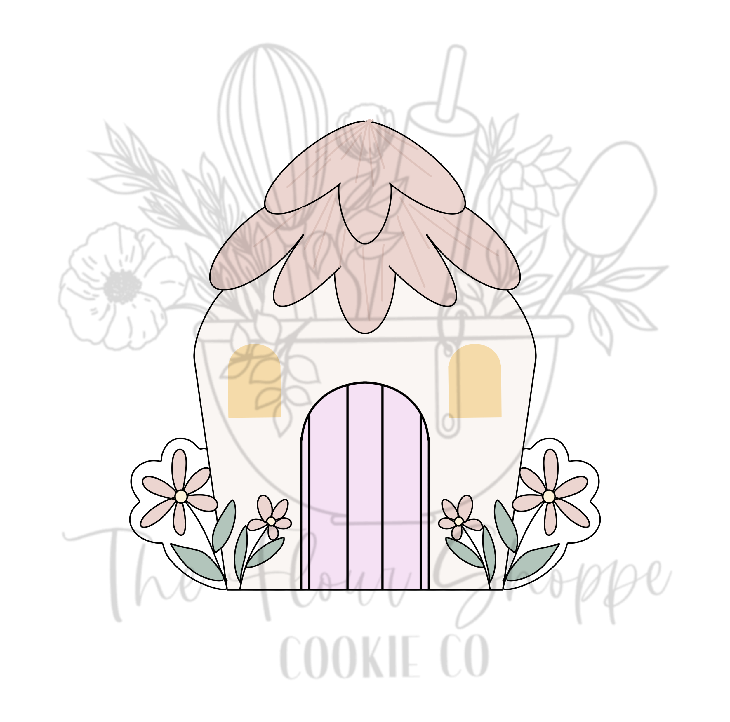 Fairy Flower House 3 Cookie Cutter STL