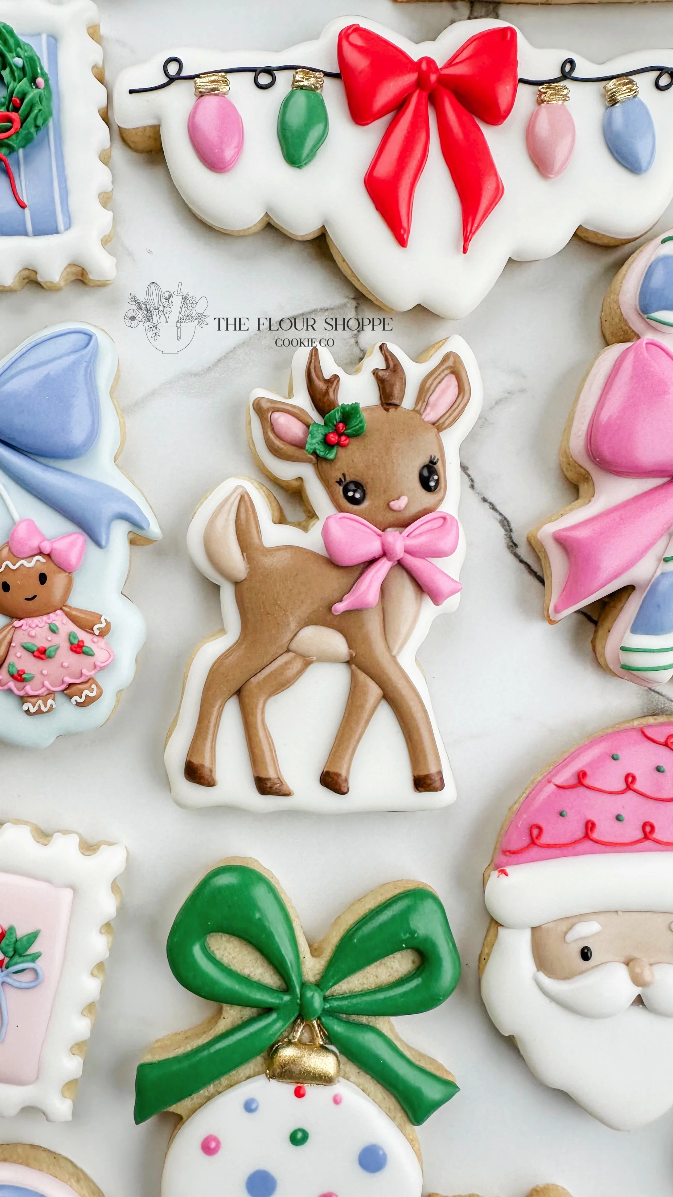 Merry and Bright Christmas Cookies: Baking, Gingerbread, Reindeer, Royal Icing Sugar Cookies by The Flour Shoppe Cookie Co, Omaha, Nebraska.jpg