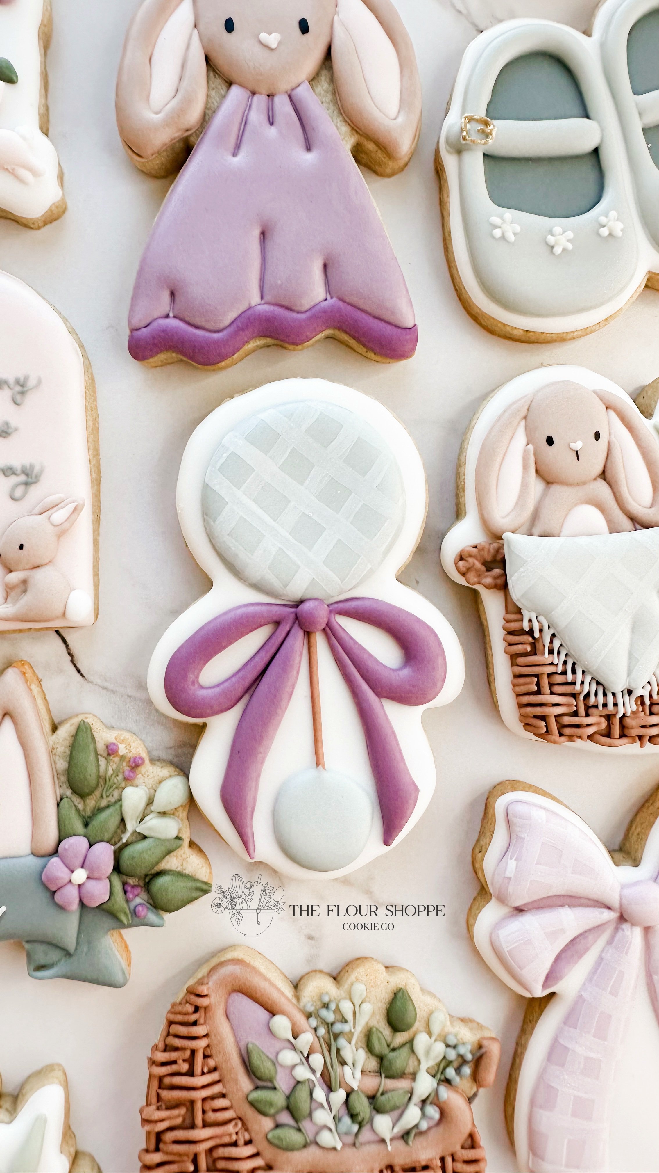 Bunny Rabbit, Some Bunny is on the Way, Baby Shower, Spring, Easter, Royal Icing Sugar Cookies by The Flour Shoppe Cookie Co, Omaha, Nebraska_016.jpg